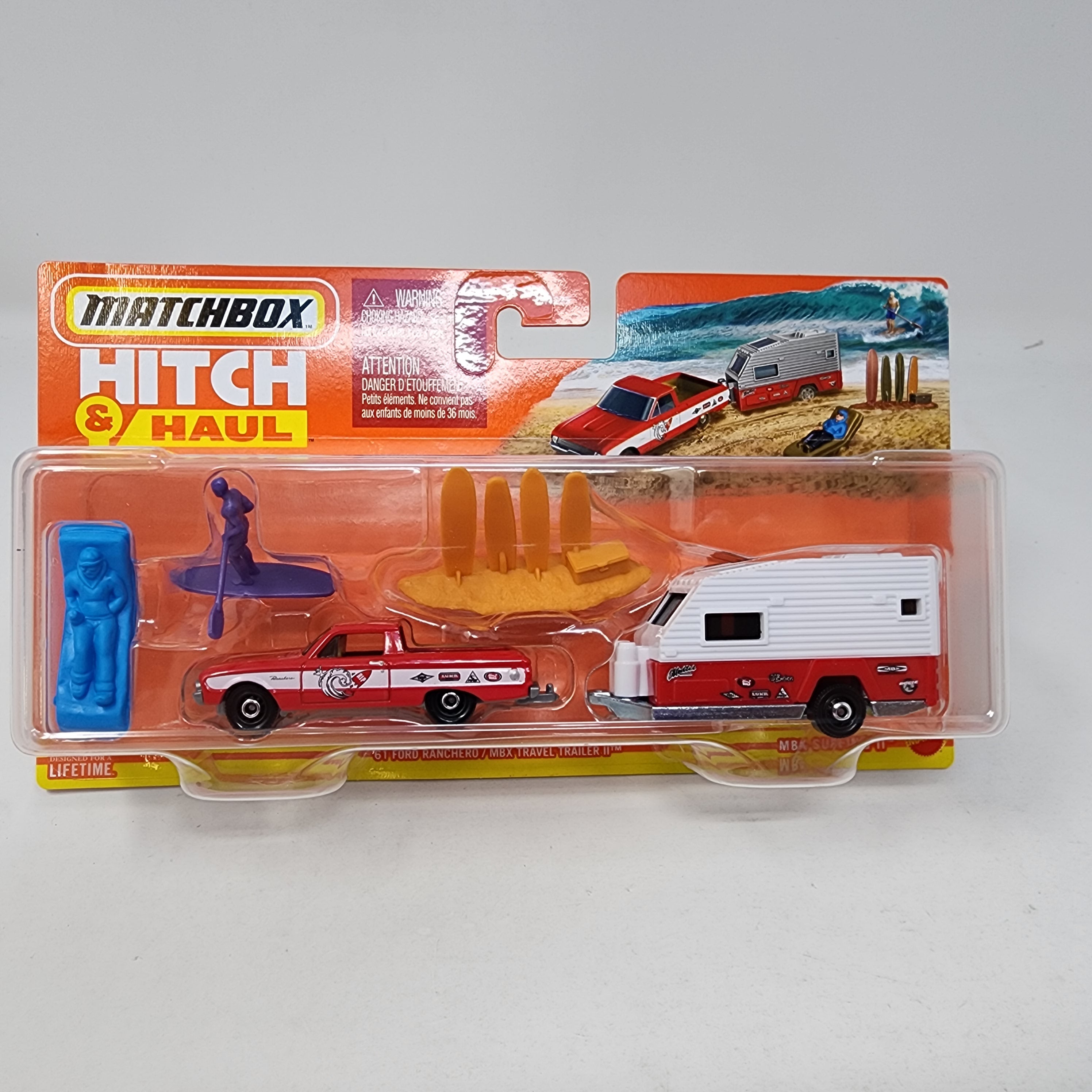 Surfing II '61 Ford Ranchero/Travel Trailer 2024 Matchbox Hitch Haul