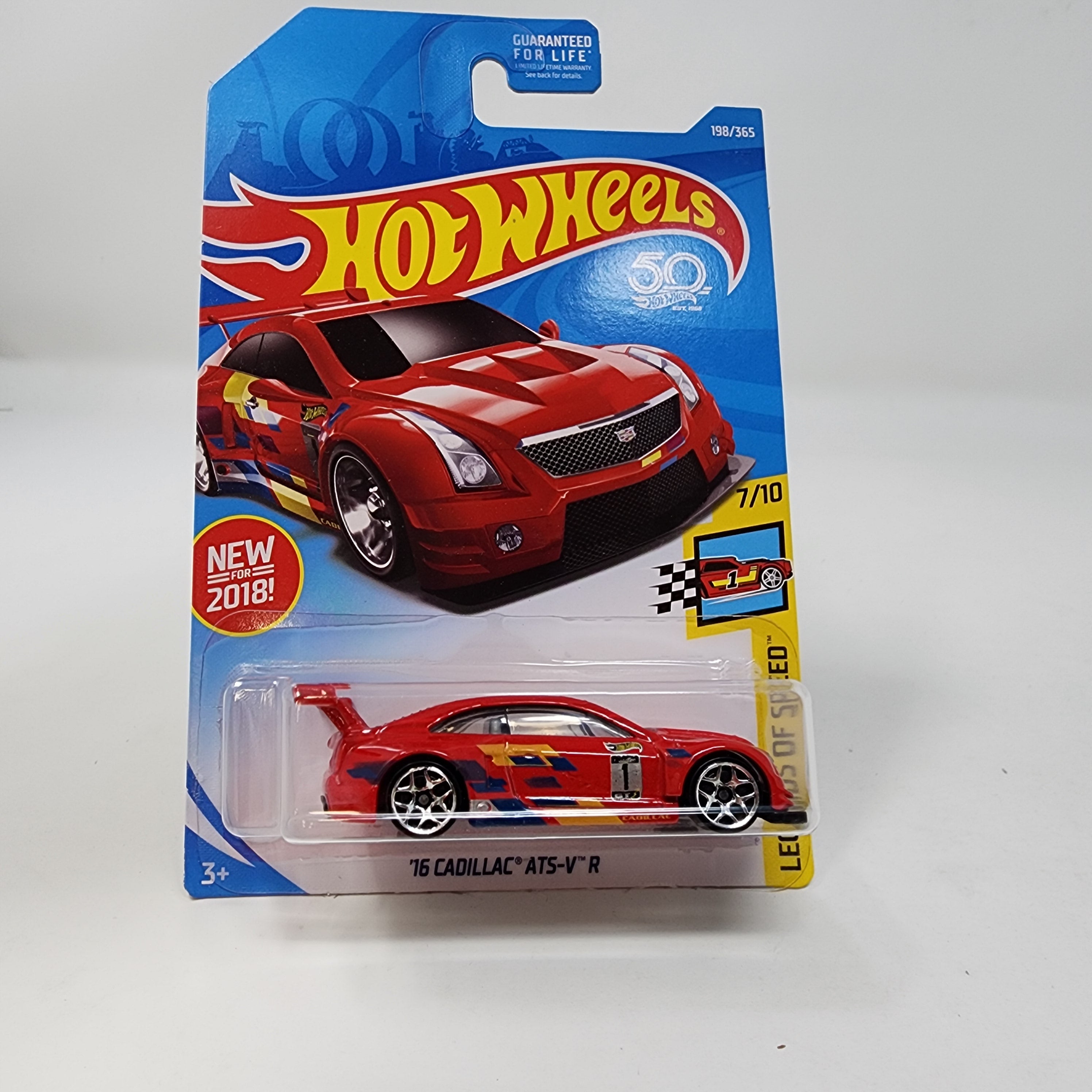 16 Cadillac ATS-V R #198 * RED * Hot Wheels 2018 – Wheelcollectors LLC