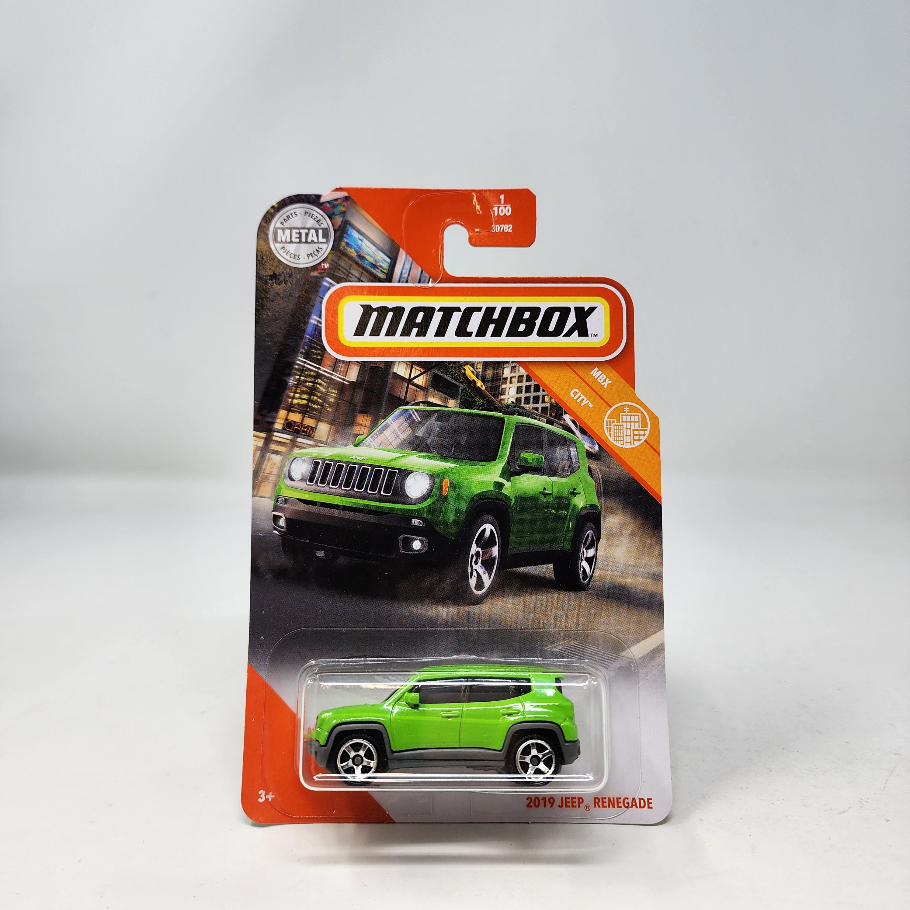Matchbox European Streets 2019 – Jeep Renegade Blu Scala 1:64, Modellino Pressofuso Die-Cast Per Collezionisti - 3