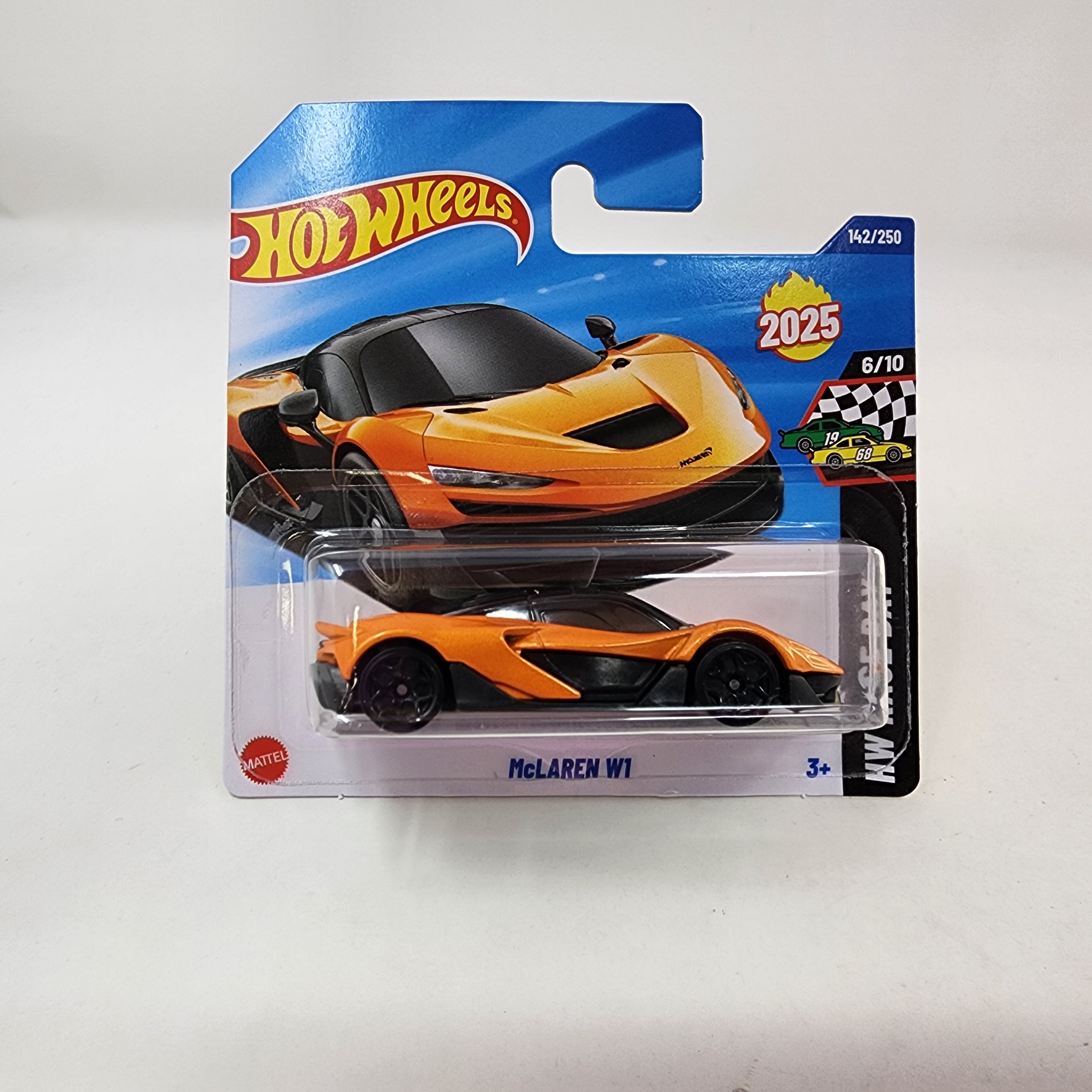 SHORT CARD * McLaren W1 #142 * Orange * 2025 Hot Wheels NEW