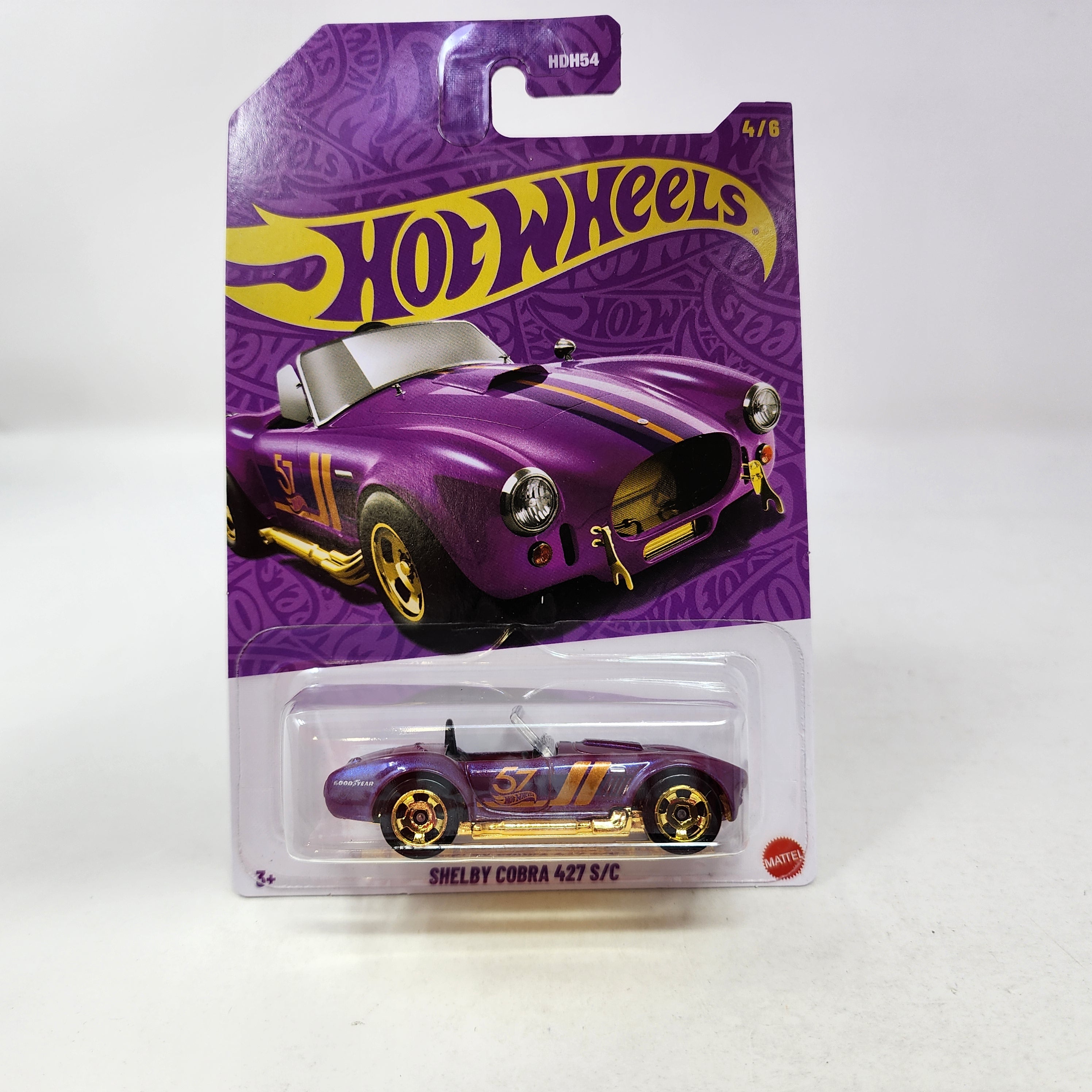 品質検査済 Wheels Hot 2025 * #4 S/C 427 Cobra Shelby Pearl Chrome & ミニカー