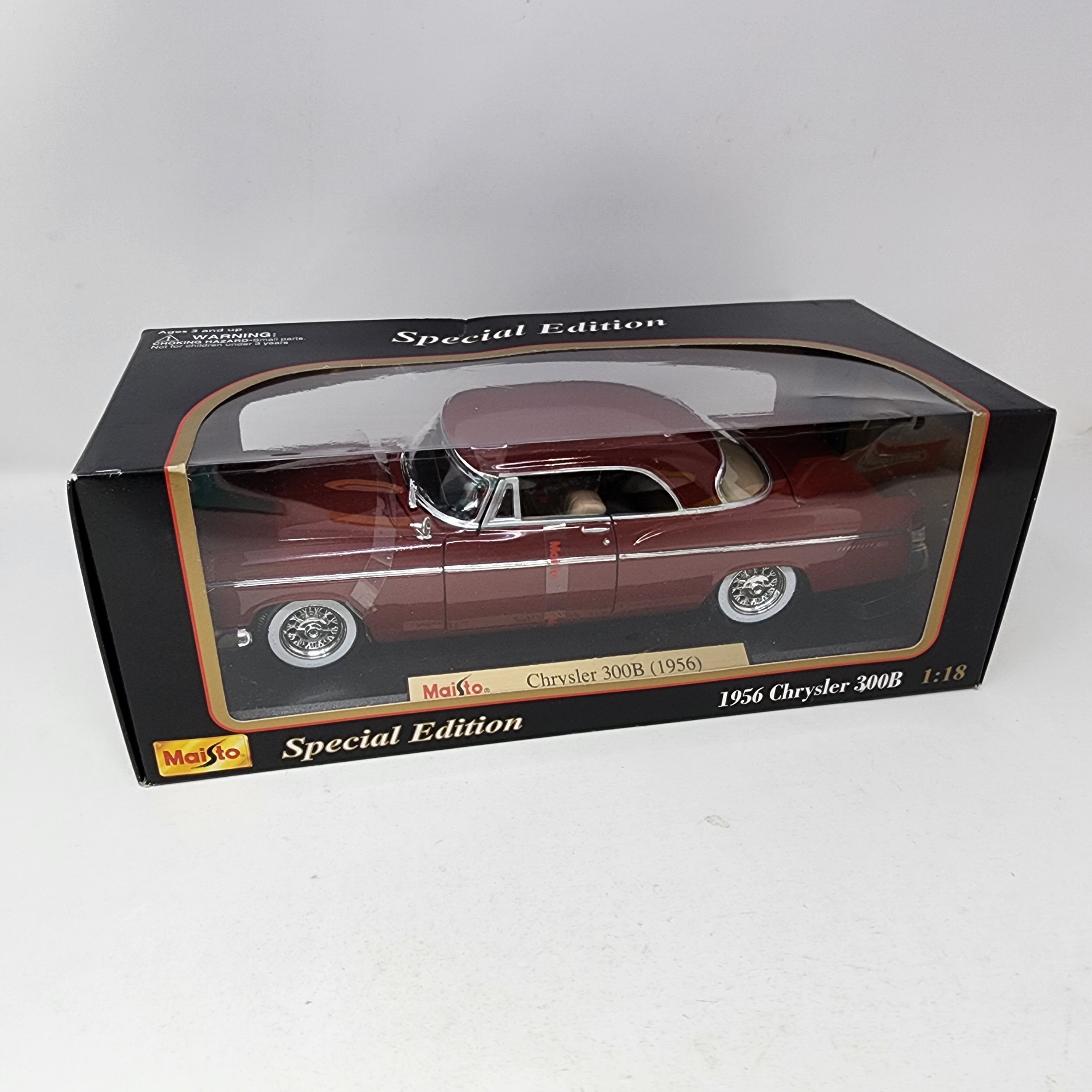 1円～ マイスト 1/18 クライスラー 300 B 1956 ホワイト、キャデラック エルドラド ビアリッツ ピンク Maisto Chrysler 300B (1956) ミニカー Maisto 1956 Chrysler 300 B 1