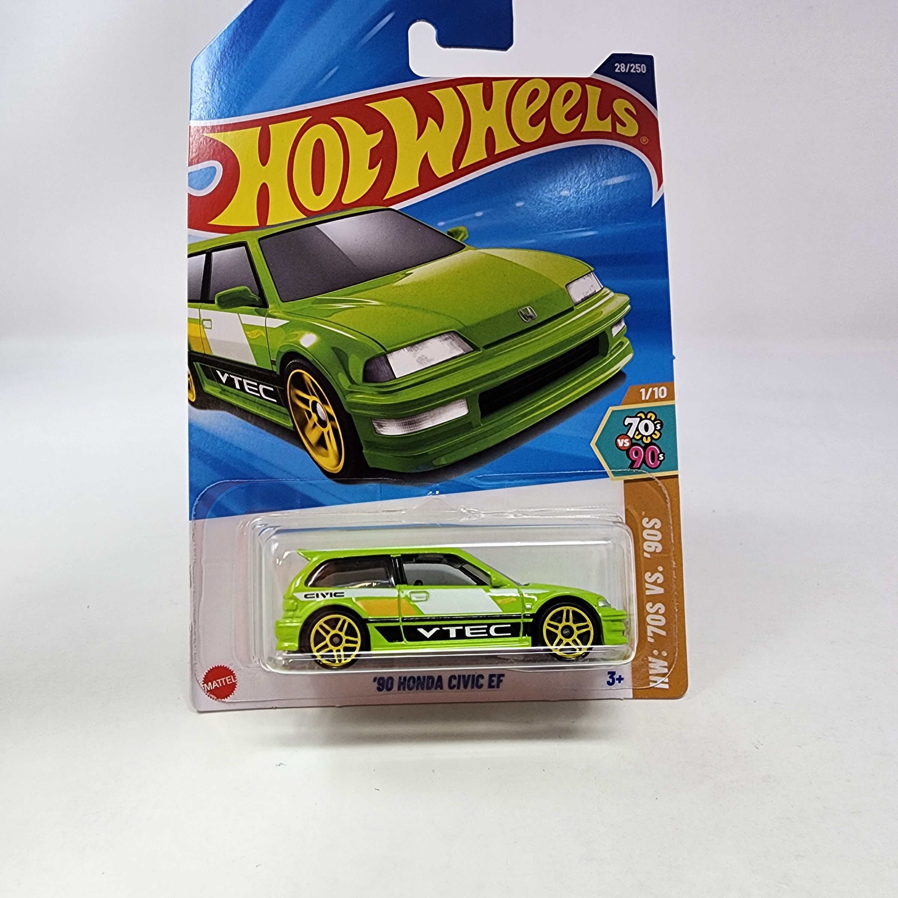 90 Honda Civic EF #28 * Green * 2025 Hot Wheels NEW! L Case