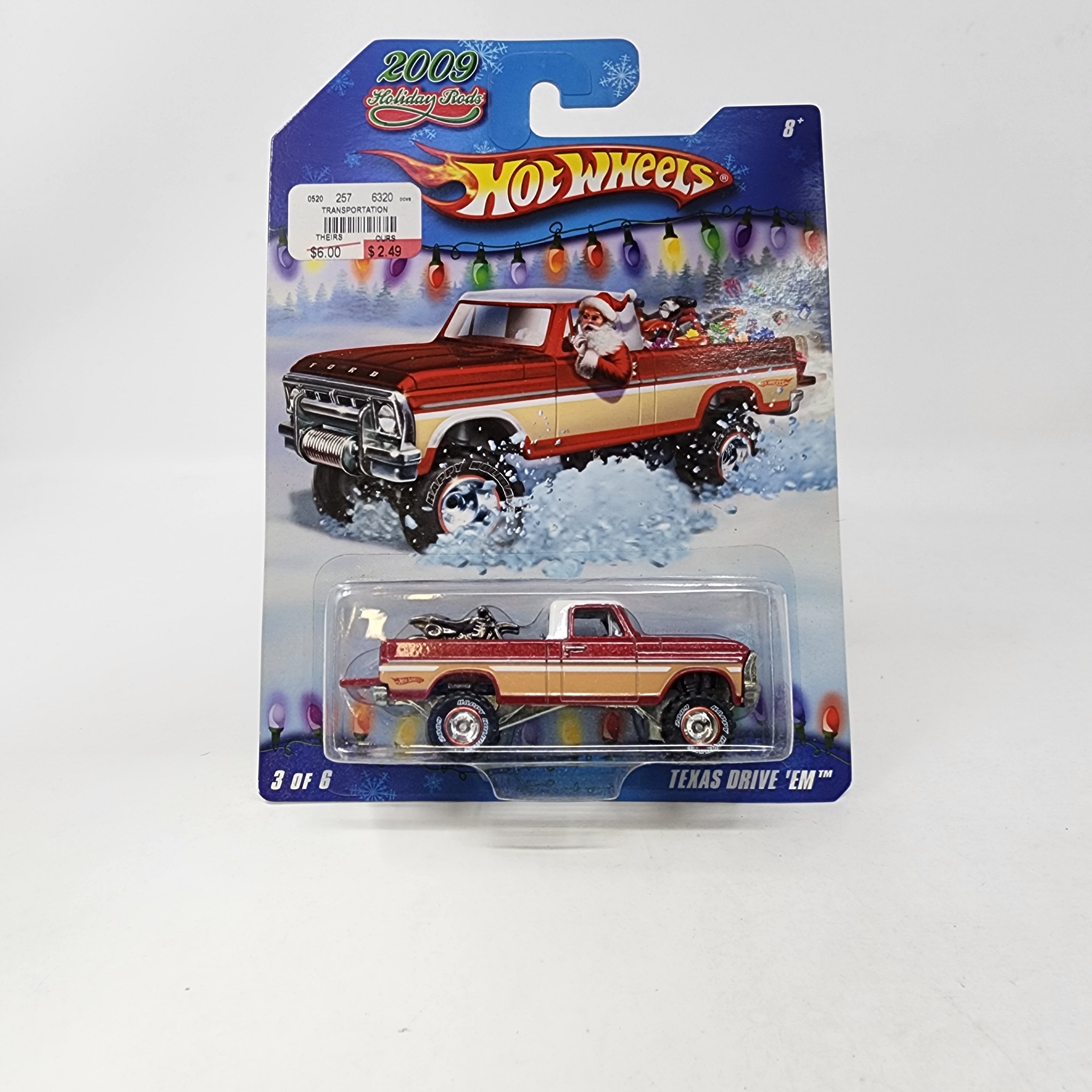 ホットウィール　ホリデーロッズ　TEXAS DRIVE ‘EM 2009 Holiday Rods 3 of 5 Hot Wheels Texas Drive'em - HTF Red
