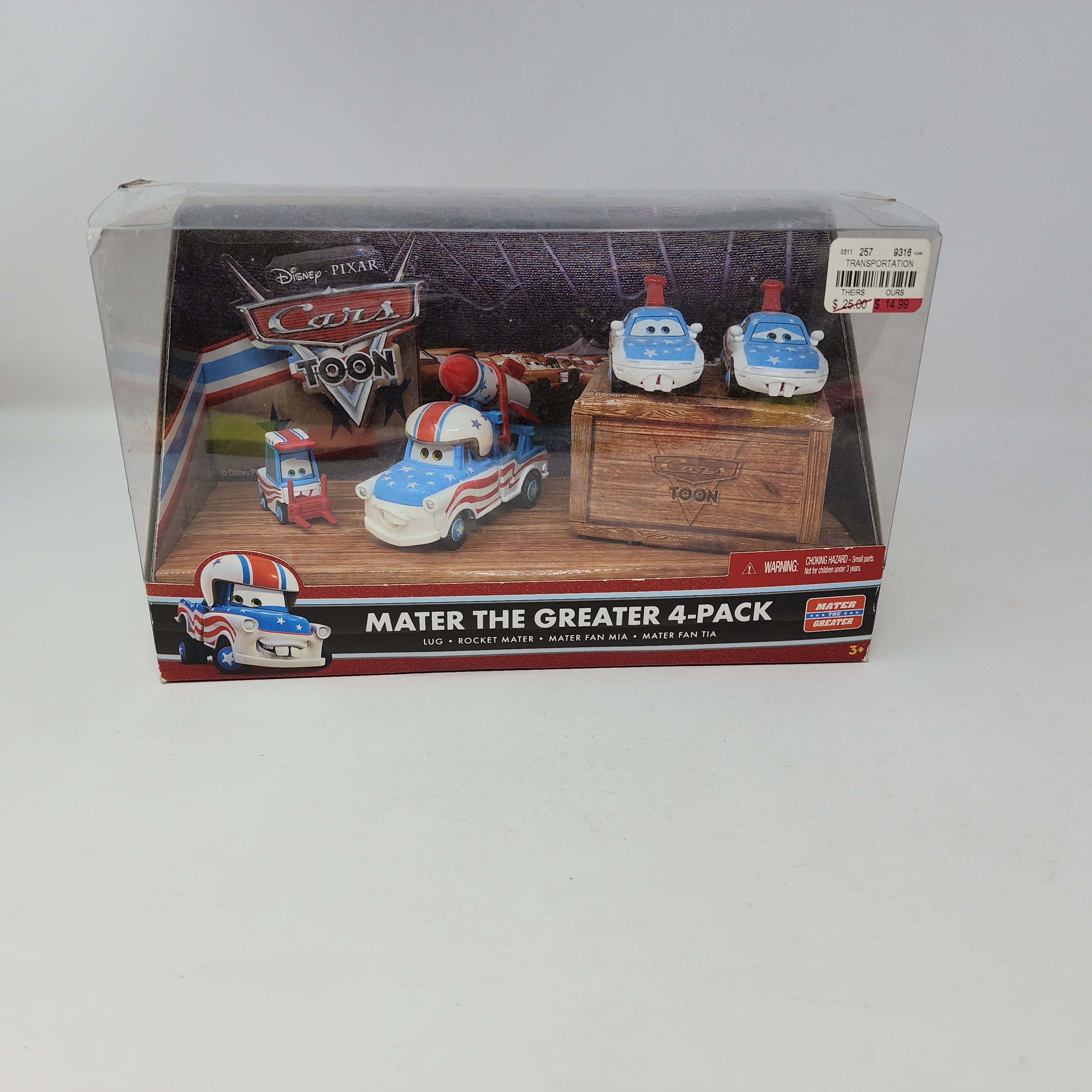 Mater The Greater 4-Pack * Disney Pixar CARS TOON New Sealed in