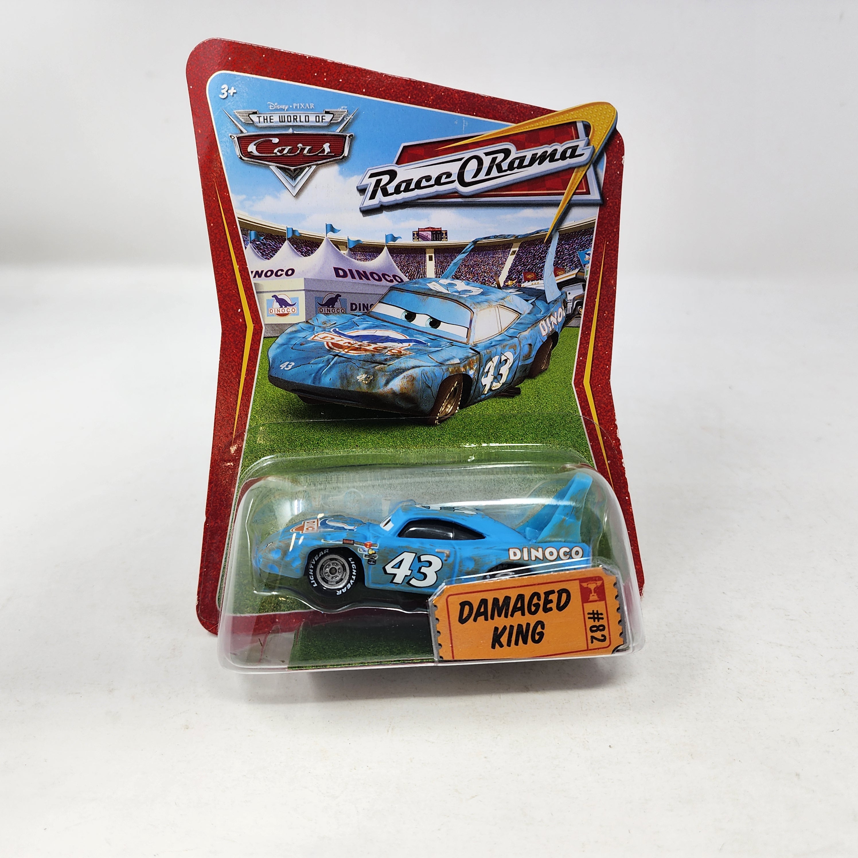 カーズ マテル DAMAGED KING ピクサー ディズニー Mattel Cars Metal Race Damaged King 1:55 Diecast Vehicle - Blue