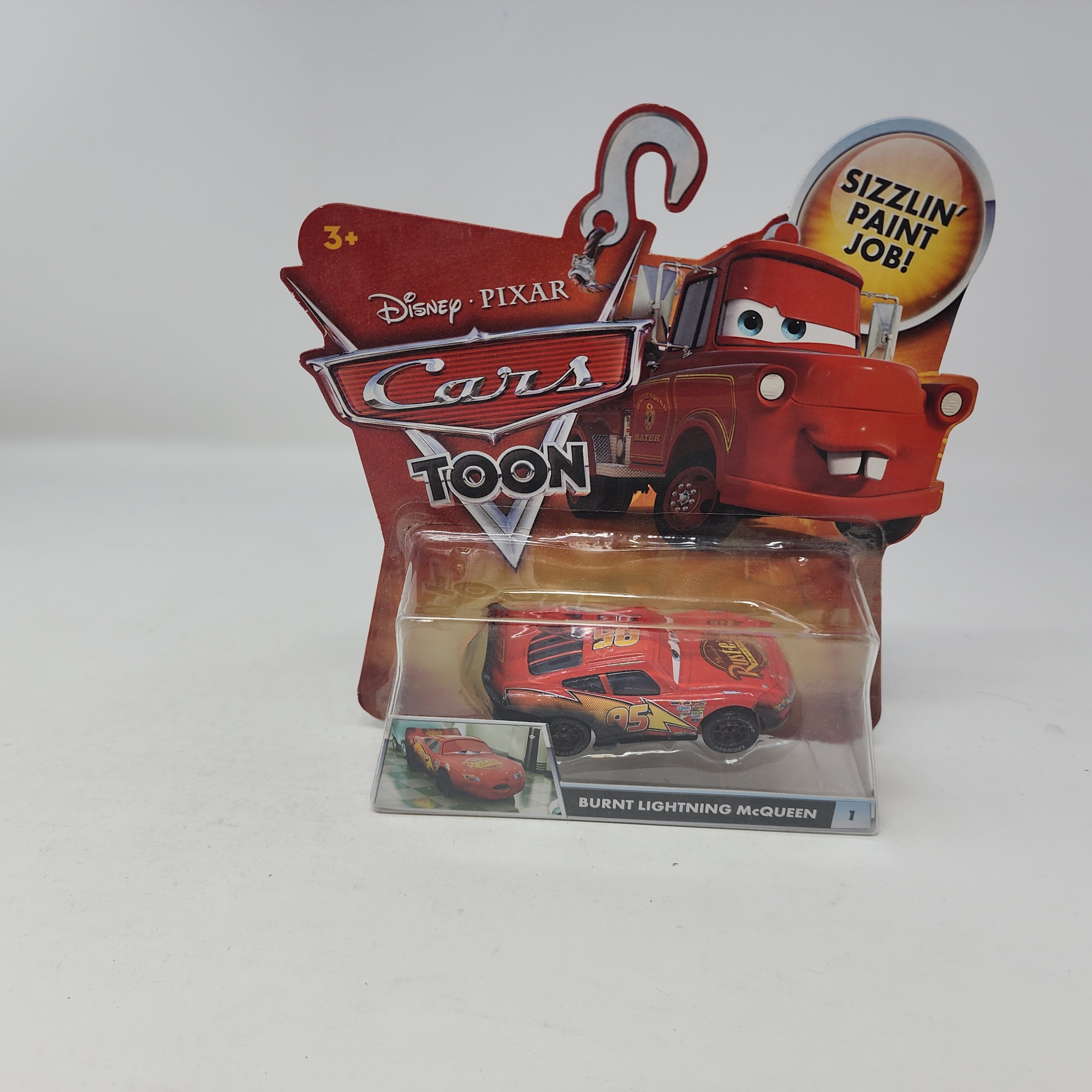 カーズ　トゥーン　マテル Burnt Lightning McQueen 1 * Disney Pixar CARS TOON