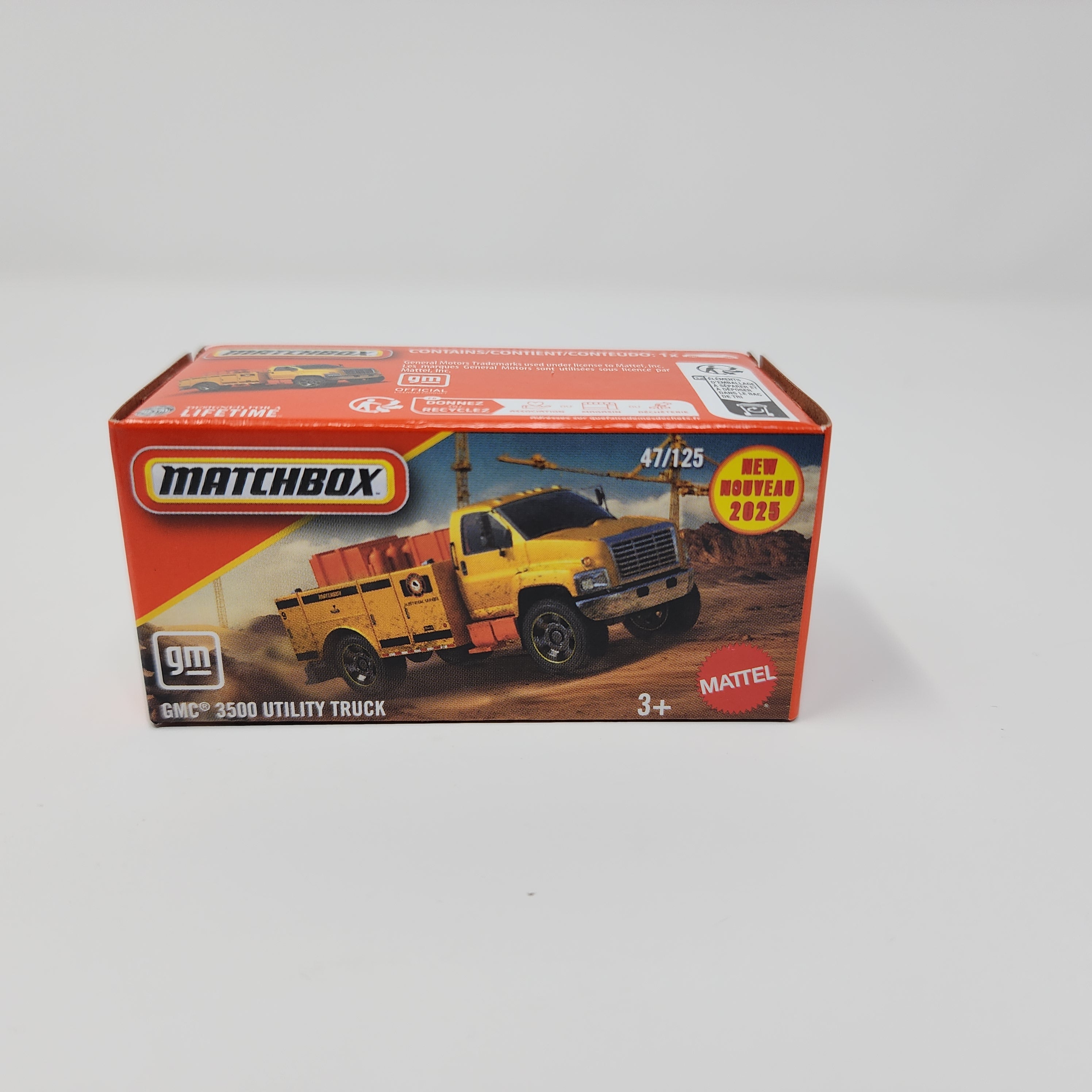 コレクターズボックスセット 2003 Johnny & Associates GMC 3500 Utility Truck #47 * Yellow * 2025 Matchbox Power Grabs