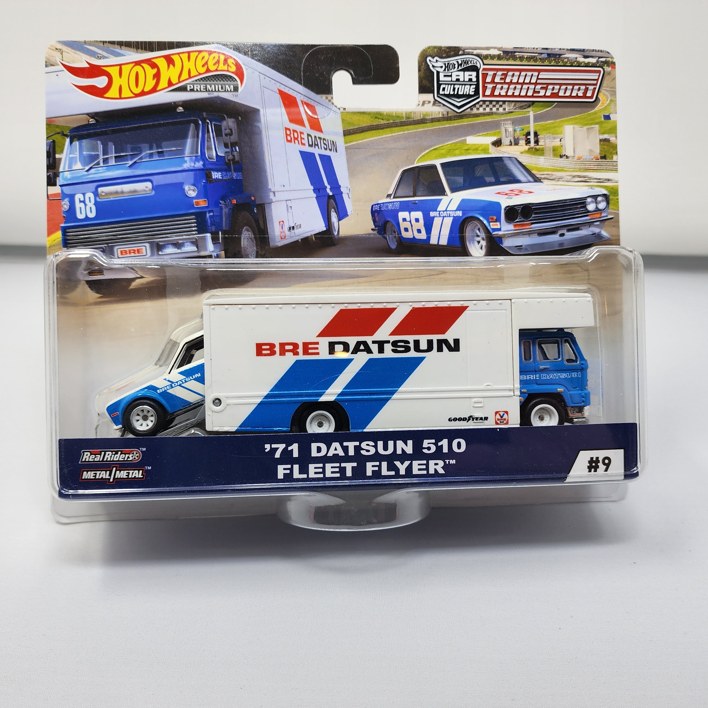 BRE '71 Datsun 510 & Fleet Flyer * Hot Wheels Car Culture Team