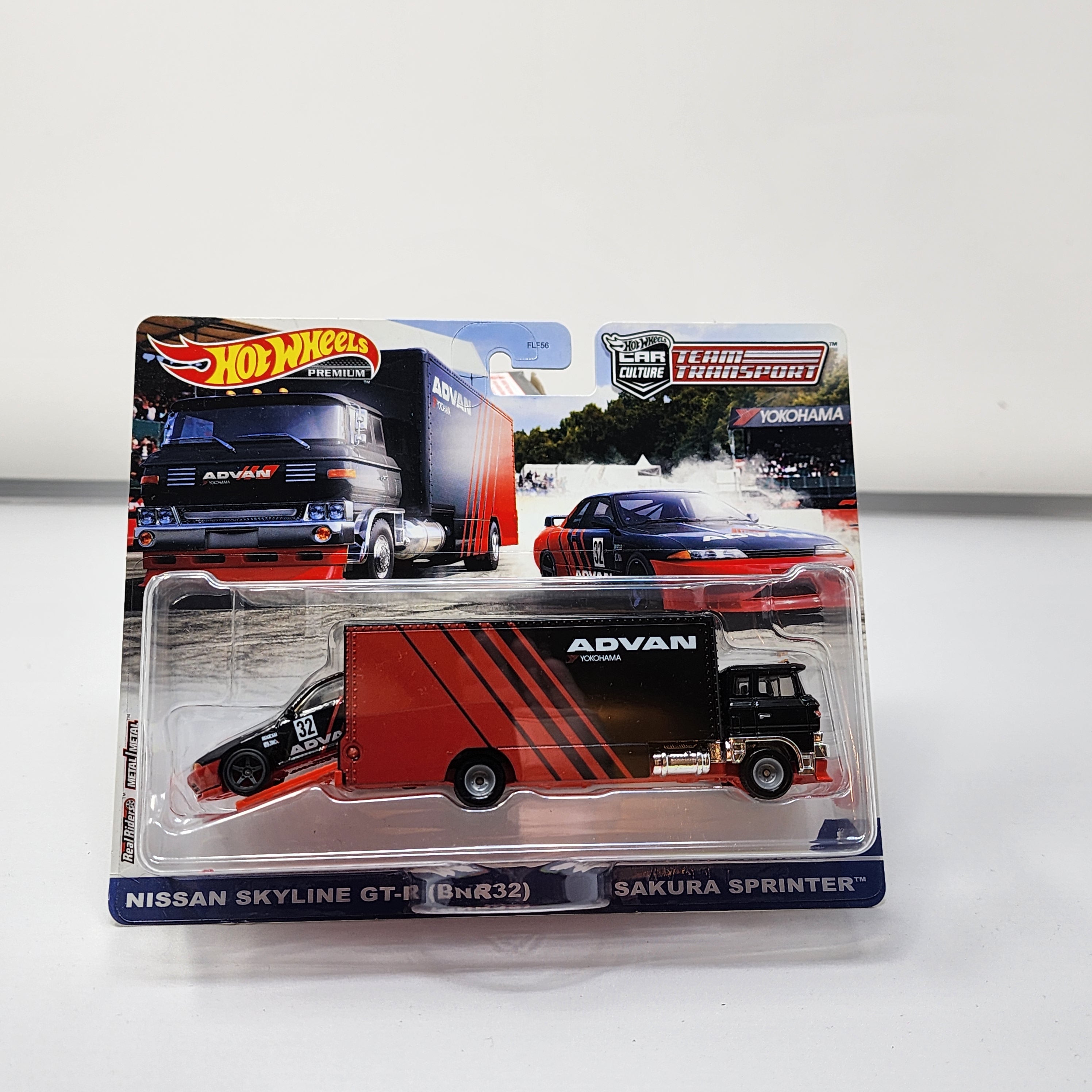 ホットウィール　チームトランスポート　アドバン　GTR　BNR32 R32 Nissan Skyline GT-R BNR32 & Sakura ADVAN * Hot Wheels Team