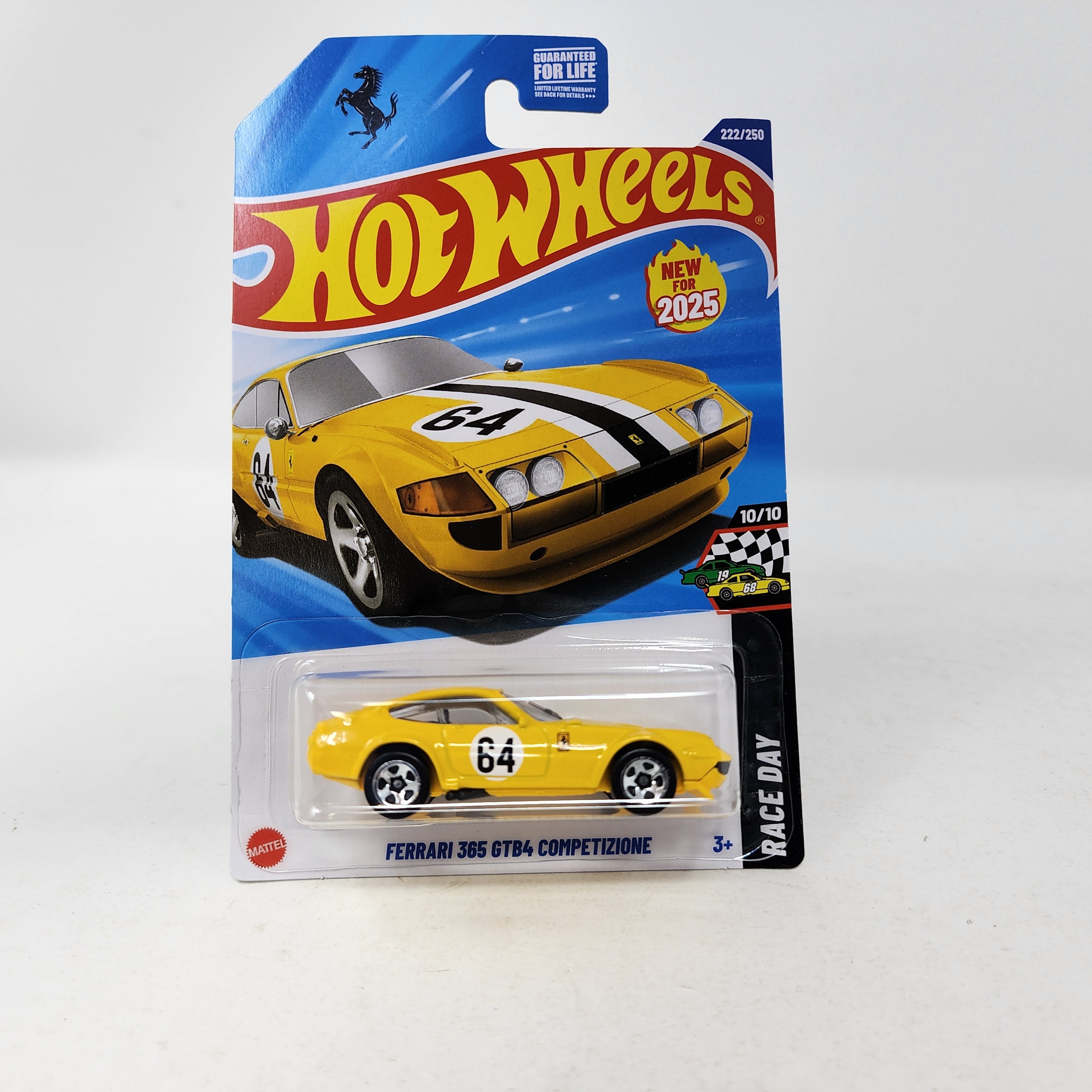 Ferrari 365 GTB4 Competizione #222 * YELLOW * 2025 Hot Wheels NEW