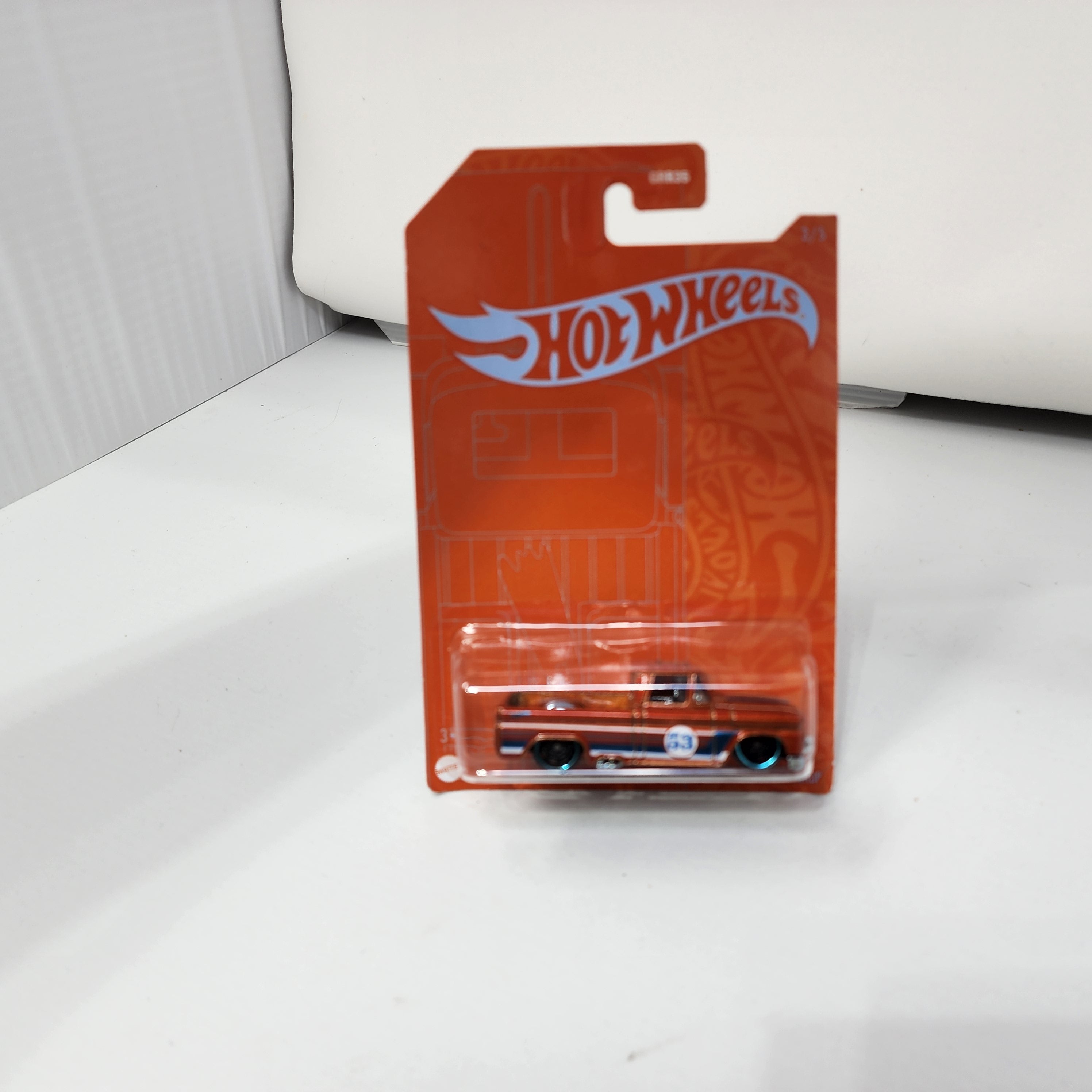 Custom '62 Chevy Pickup * Hot Wheels Orange & Blue 53rd