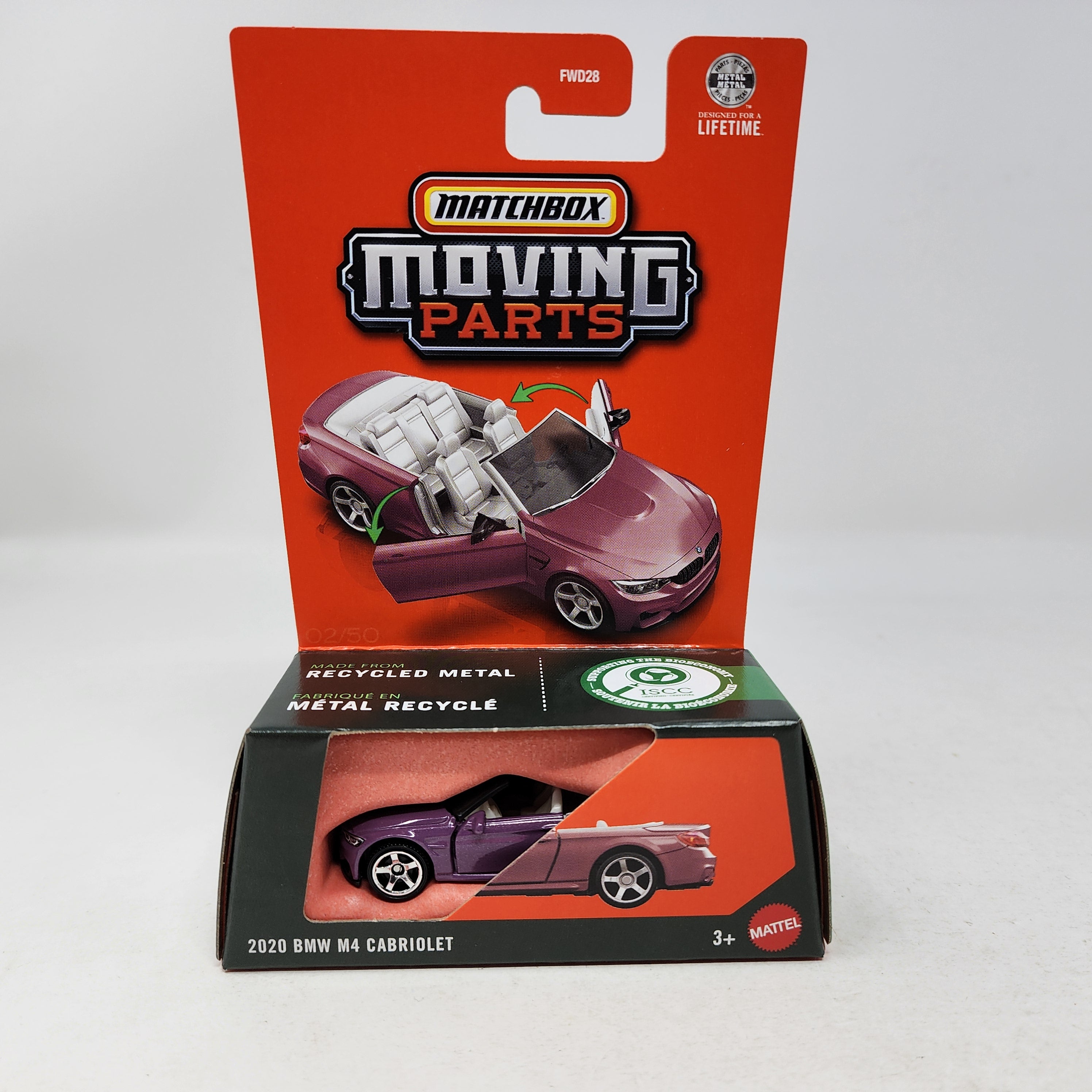 2020 BMW M4 Cabriolet * PURPLE * 2026 Matchbox Moving Parts Case J