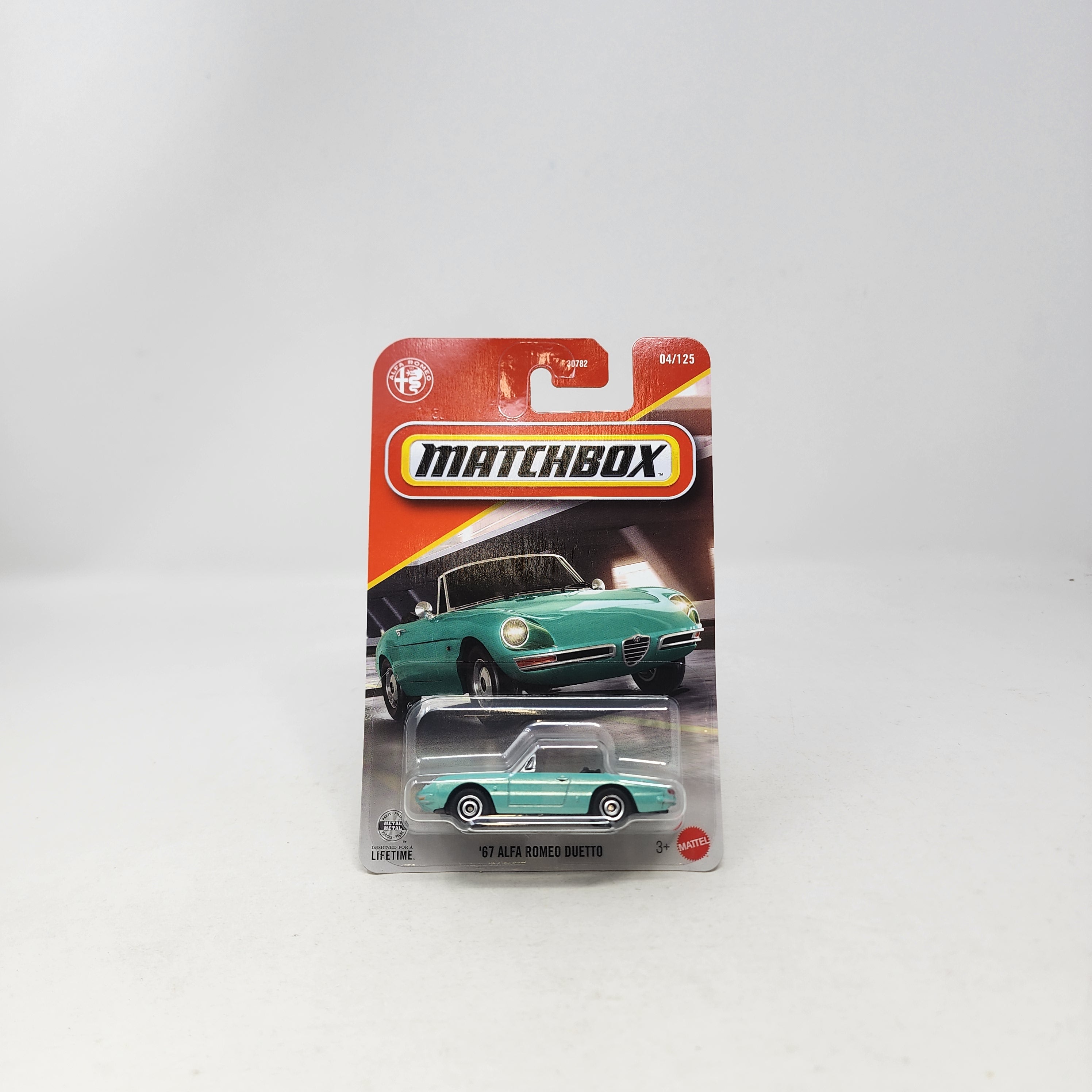 67 Alfa Romeo Duetto #4 * Aqua * 2026 Matchbox Basic Mainline Case