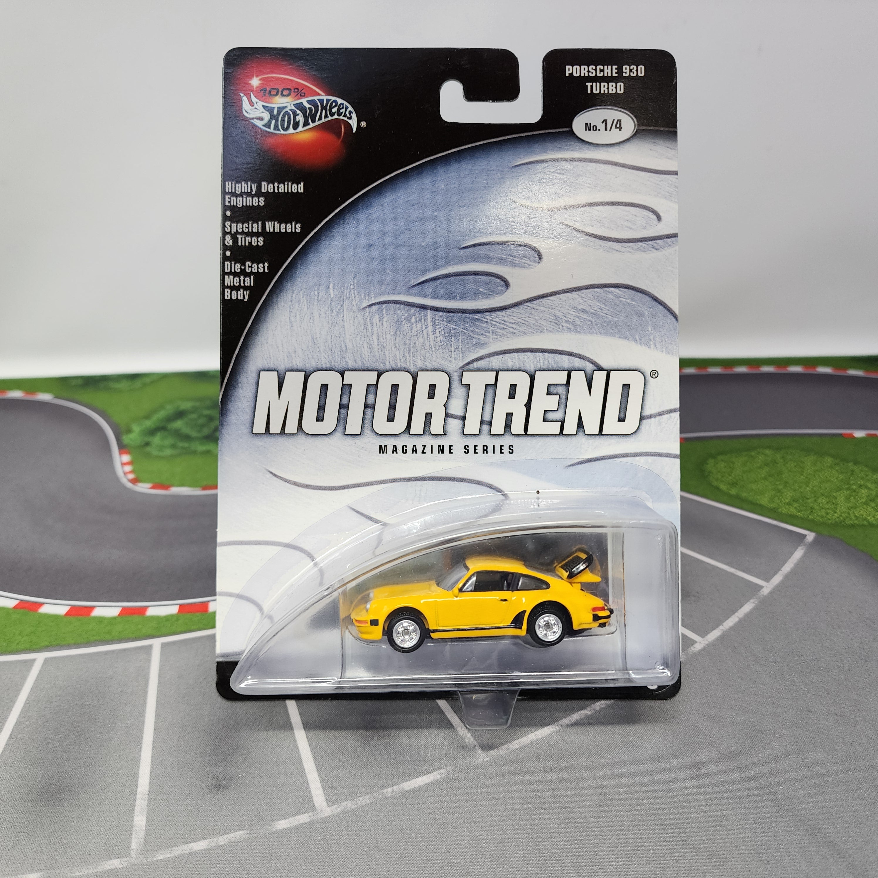 Porsche 930 Turbo * Yellow * Hot Wheels 100% Motor Trend
