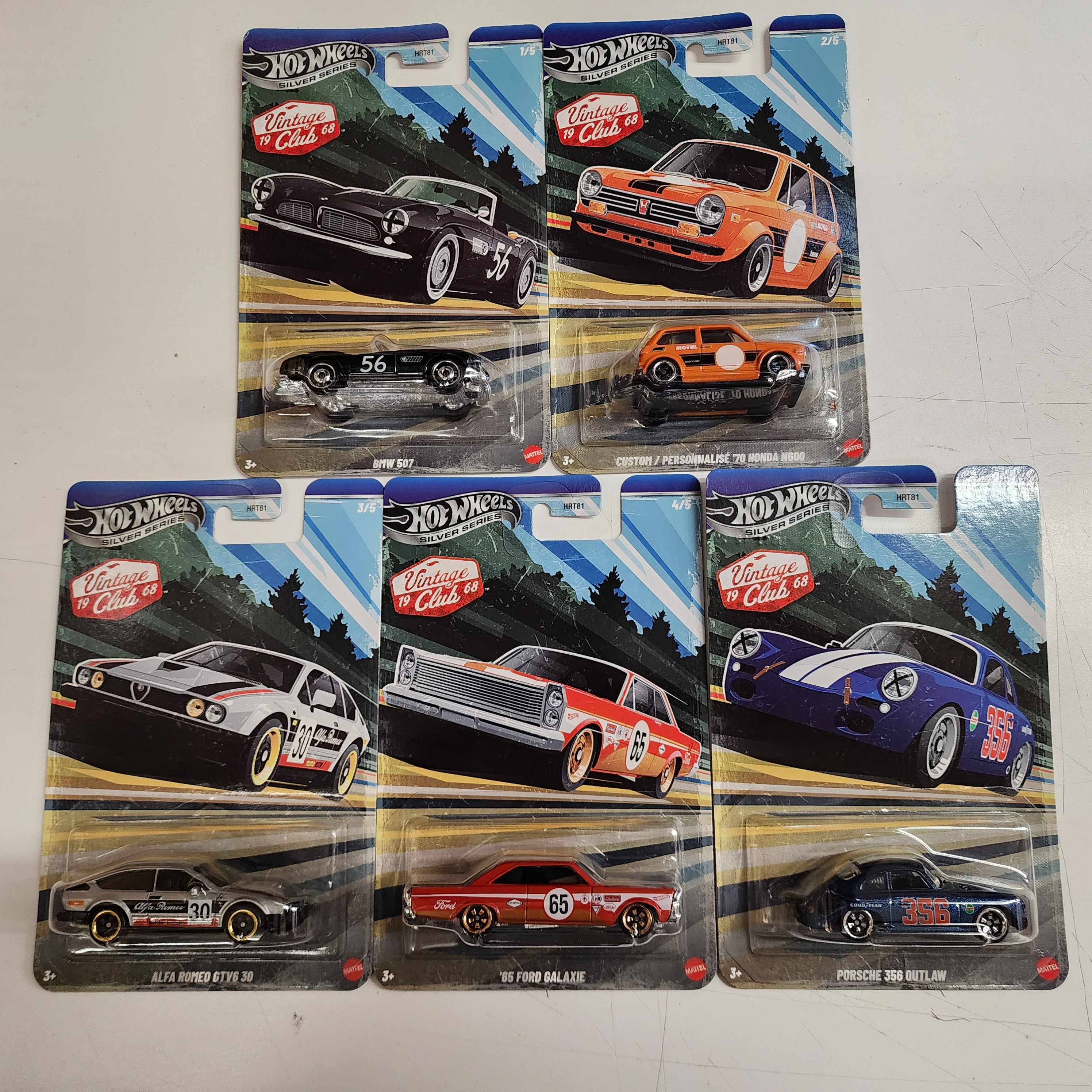 Vintage Club Complete 5 Car Set * 2026 Hot Wheels Silver Series