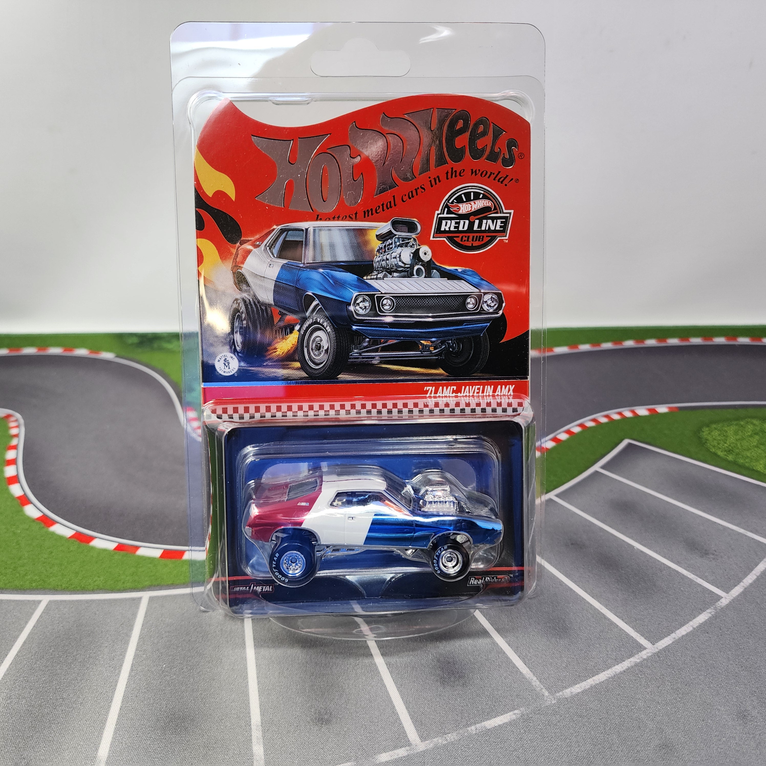 71 AMC Javelin AMX * Red/White/Blue * Hot Wheels Red Line Club RLC