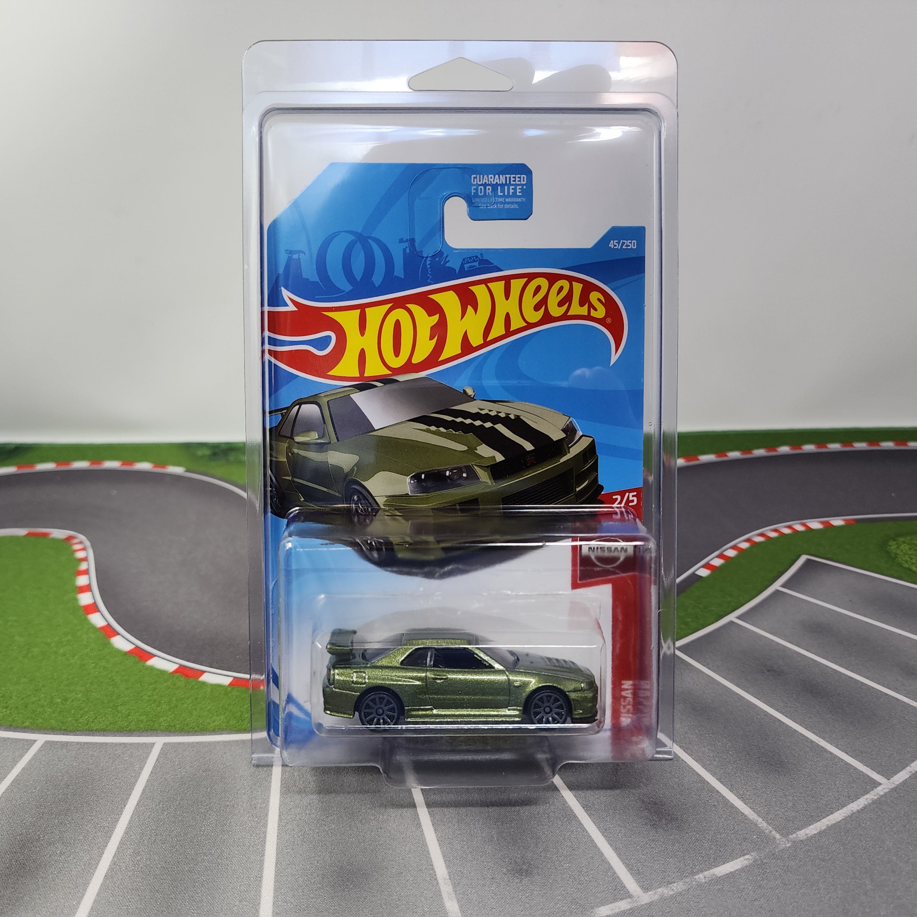 Nissan Skyline GT-R BNR34 #45 * Green * Hot Wheels 2019