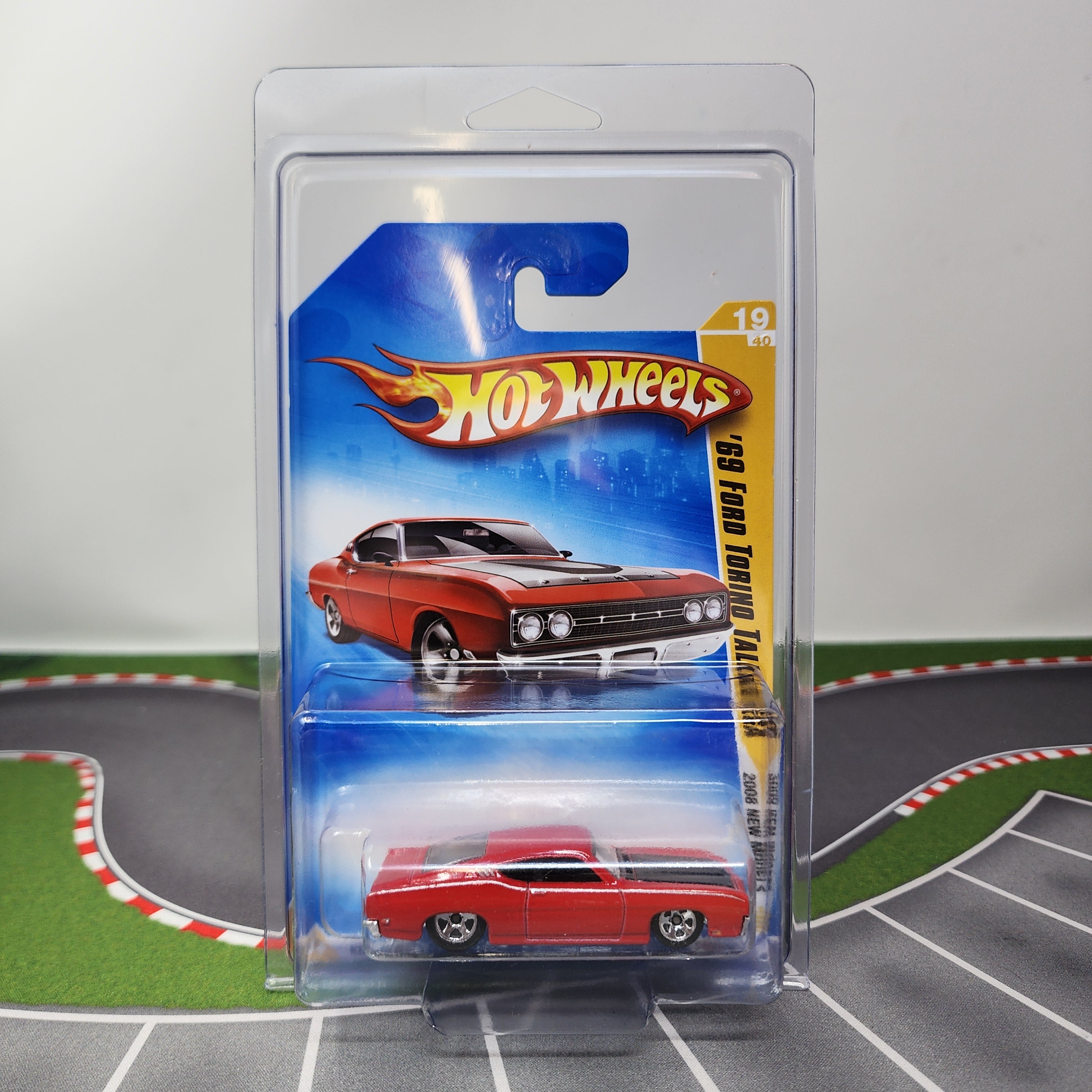 69 Ford Torino Talladega #19 * RED * 2008 Hot Wheels New Models
