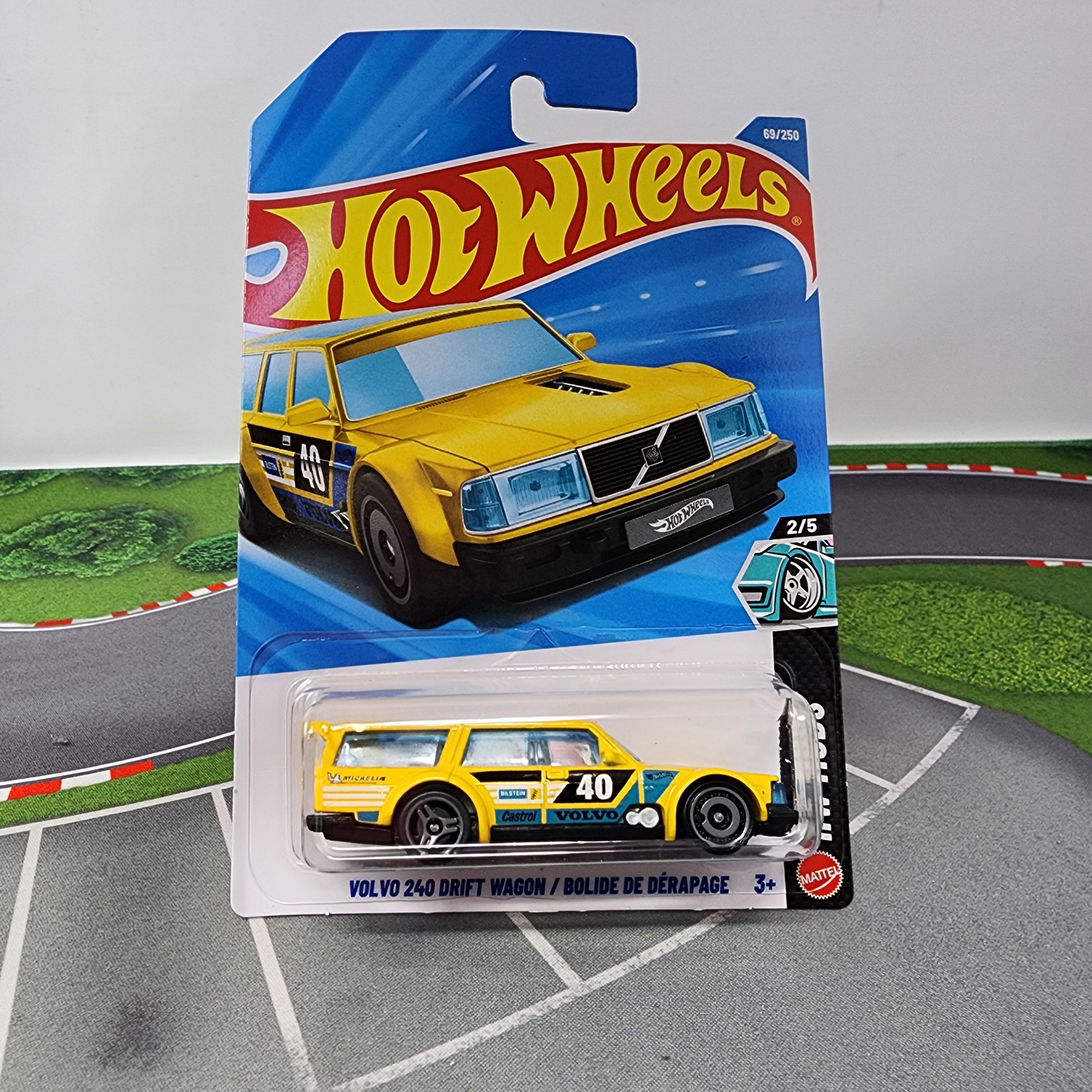 Volvo 240 Drift Wagon #69 * YELLOW * 2026 Hot Wheels NEW! Case M