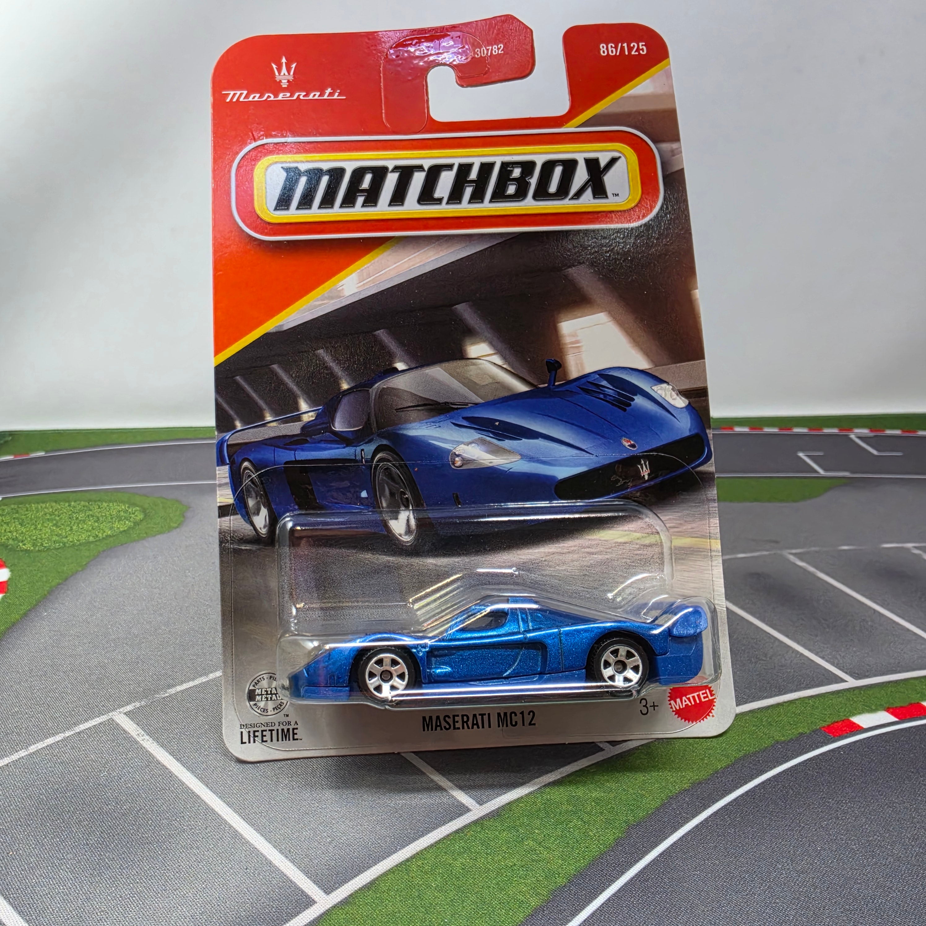 【廃盤】Mack 10 /Certified Platinum 新品 ウェッサイ Maserati MC12 #86 * BLUE * 2026 Matchbox Basic Case K