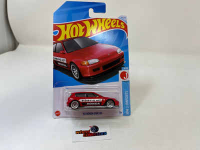 '92 Honda Civic EG #95 * RED * 2024 Hot Wheels Basic Case E