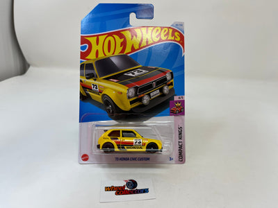 '73 Honda Civic Custom #90 * Yellow * 2024 Hot Wheels Basic Case E