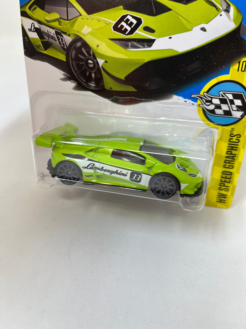 Lamborghini Huracan LP 620-2 Super Trofeo * Green * 2017 Hot Wheels w/ Factory Set Holo