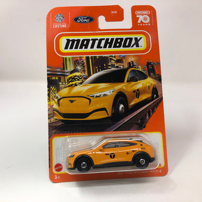 2021 Ford Mustang Mach-E #22 * YELLOW * 2023 Matchbox Case u