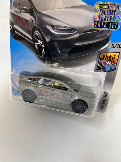 Tesla Model X #247 * 2018 Hot Wheels w/ Factory Holo