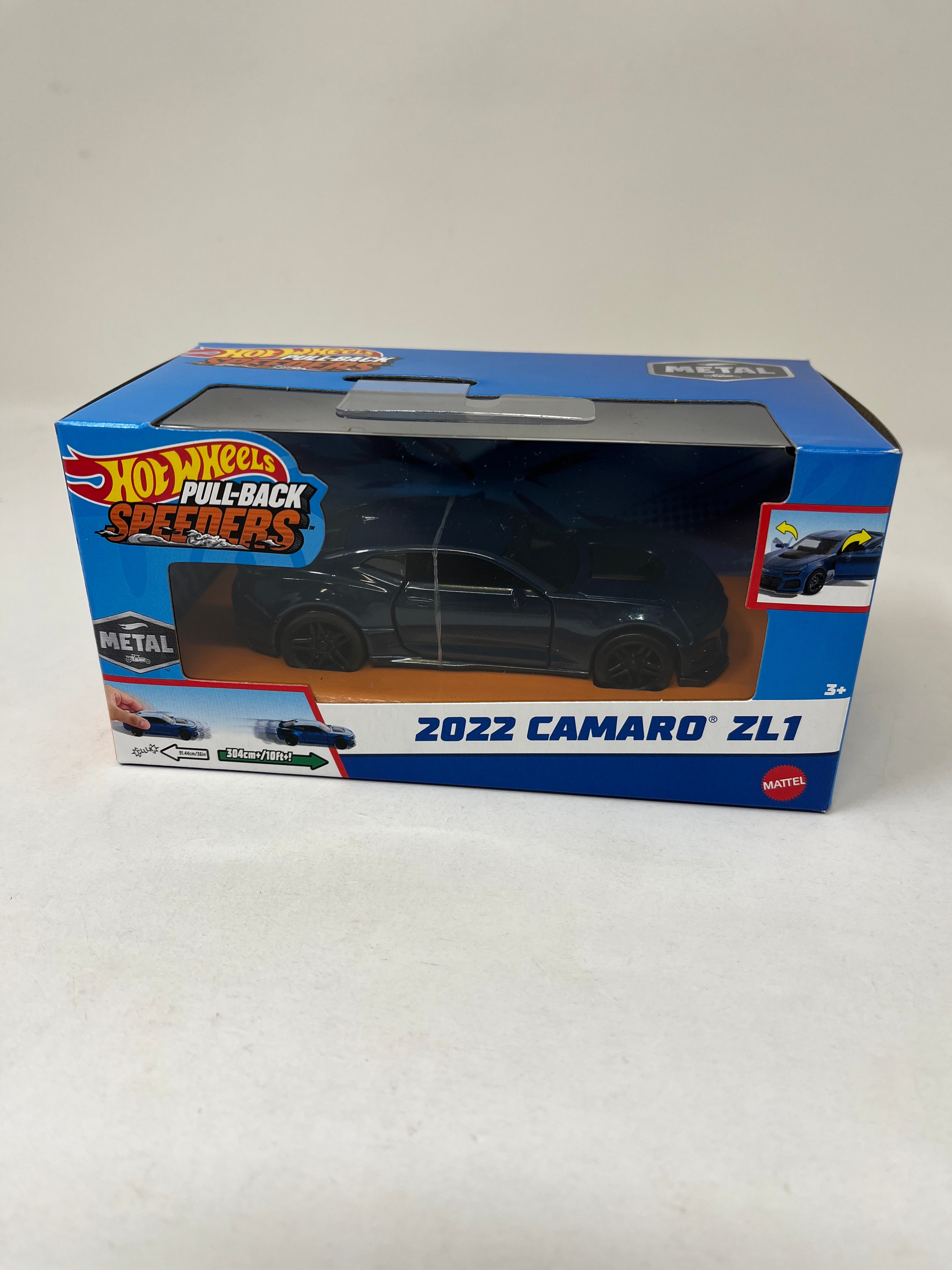 2022 Camaro ZL1 * BLUE * 2024 Hot Wheels Pull-Back Speeders 1:43