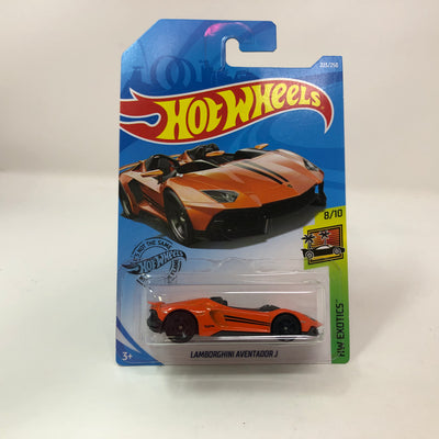 Lamborghini Aventador J #223 * Orange * 2019 Hot Wheels