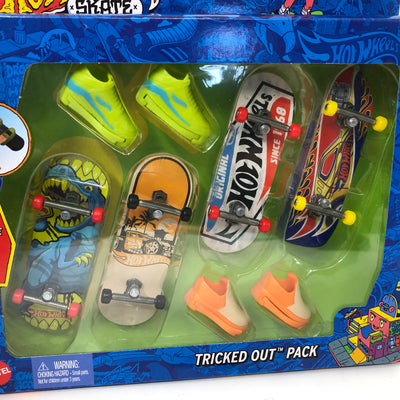 2023 Hot Wheels Skate * BTRICKED OUT PACK  w/ 4 Skate Boards by Tony Hawk & Shoes