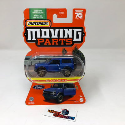 2021 Ford Bronco #33 * Blue * 2023 Matchbox Moving Parts Case F