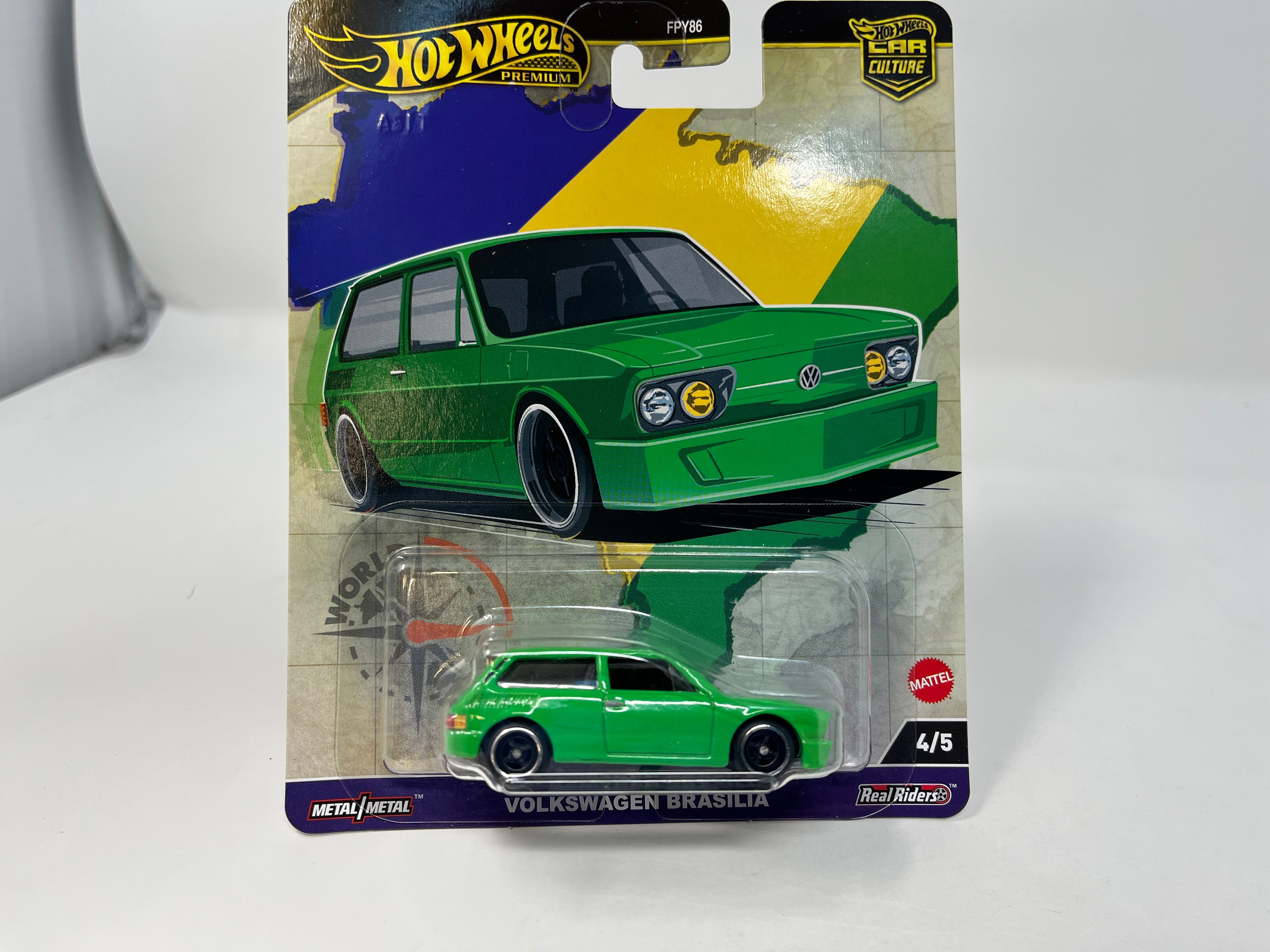 Volkswagen Brasilia Green 2024 Hot Wheels WORLD TOUR Car Culture Case A - Main Image