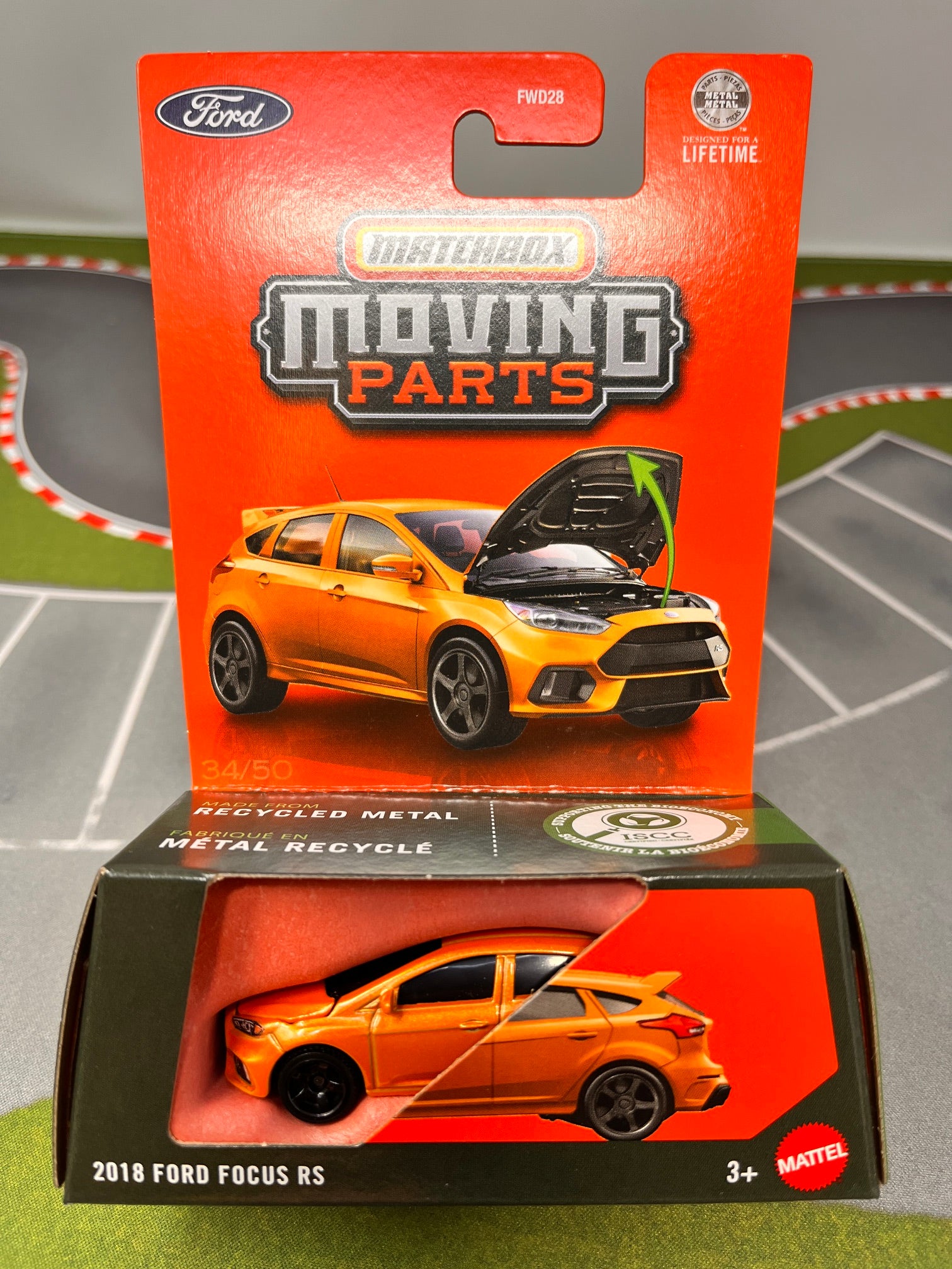 Matchbox Moving Parts 2026 : 2018 Ford Focus RS Matchbox 2018 Ford Focus RS、ムービングパーツ[ブルー]