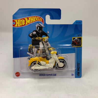 Honda Super Cub #87 * Yellow * 2024 Hot Wheels Basic Short Card Case A