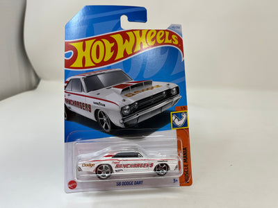 '68 Dodge Dart #142 * White * 2024 Hot Wheels Case H