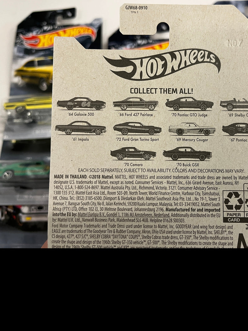 10 Car Muscle Car Set * Hot Wheels American Steel Walmart Series