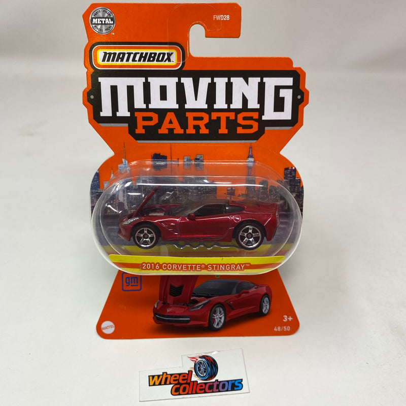 2016 Corvette Stingray * RED * 2022 Matchbox Moving Parts Case B
