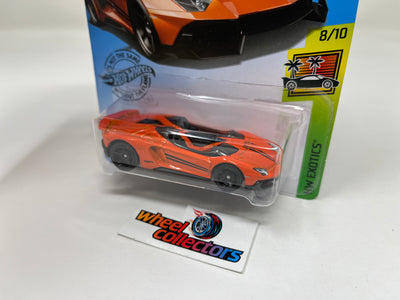 Lamborghini Aventador J #223 * Orange  * 2019 Hot Wheels