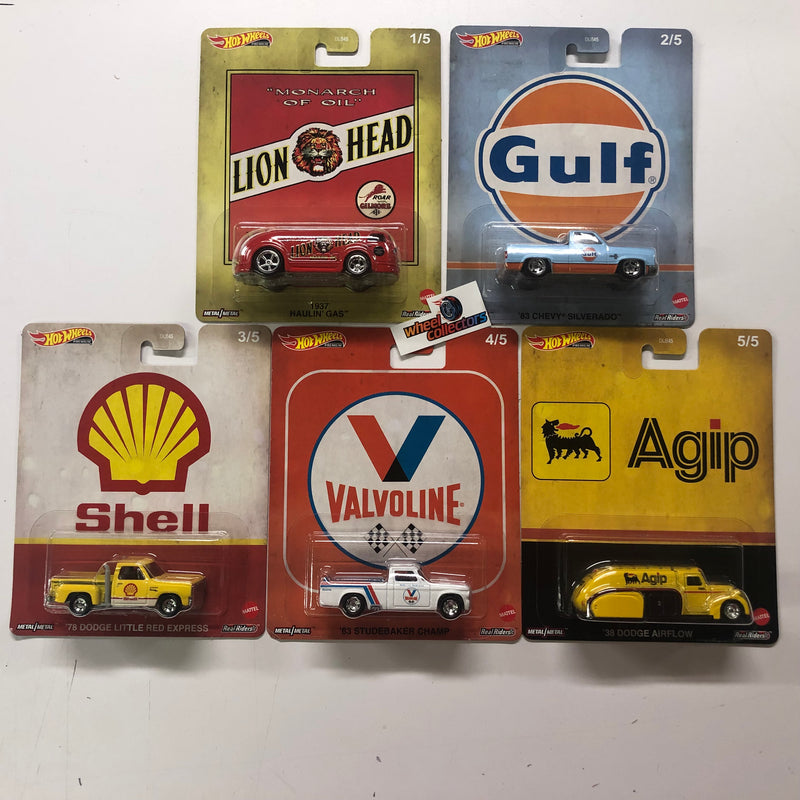 5 Car Set * DASH FUEL Vintage Oil * Hot Wheels Pop Culture Case H