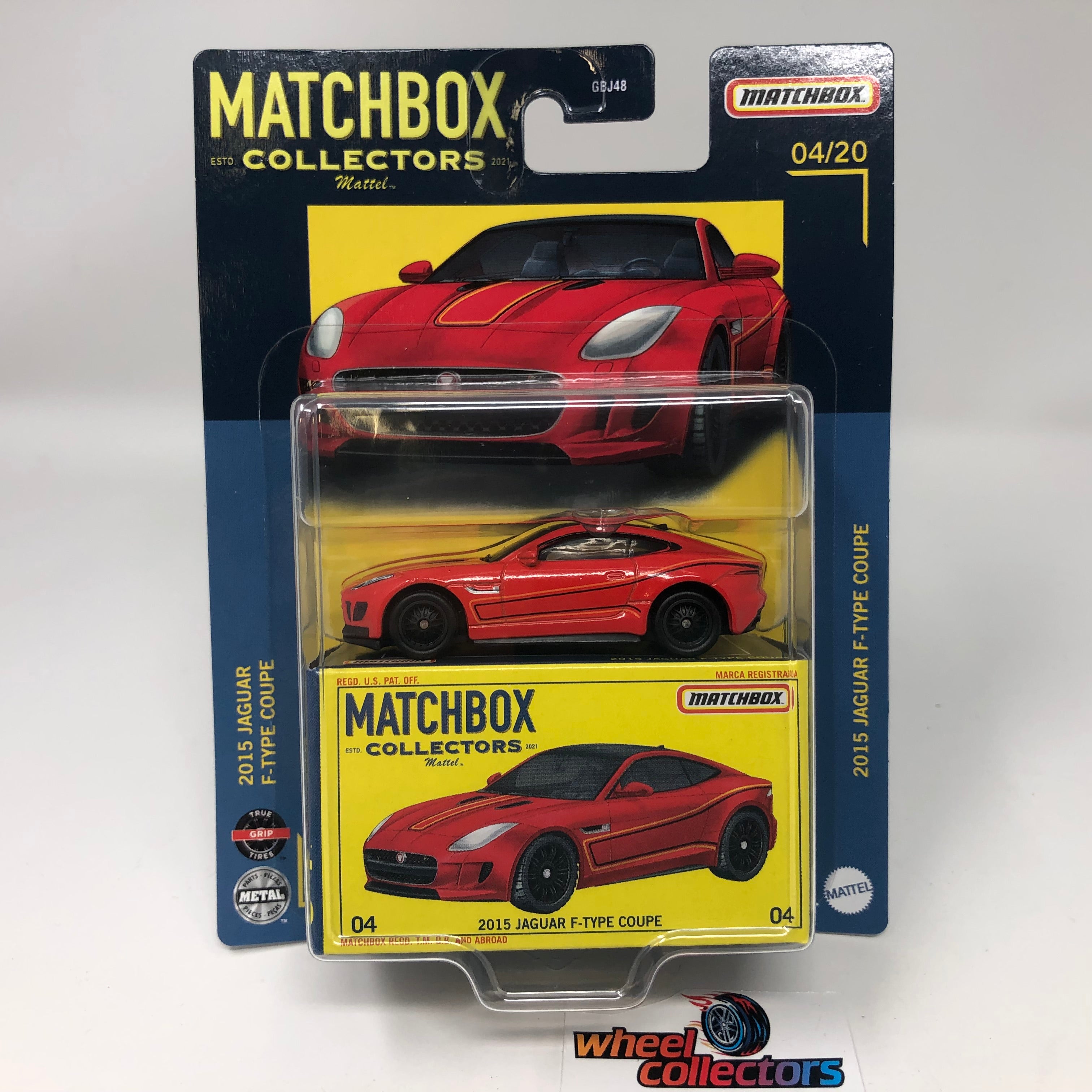 Voiture Miniature Matchbox 1/64 Jaguar F-Type Coupé 2015 Bleue - Set UK 2022 #5/12