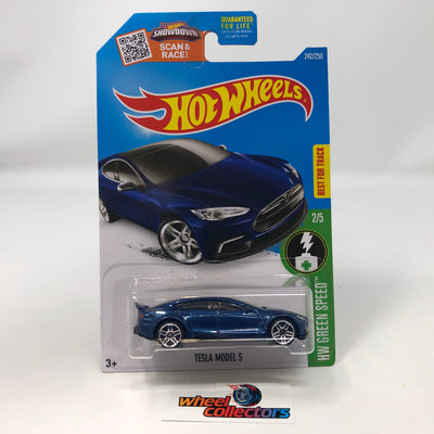 Tesla Model S #242 * Blue * 2016 Hot Wheels