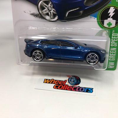 Tesla Model S #242 * Blue * 2016 Hot Wheels