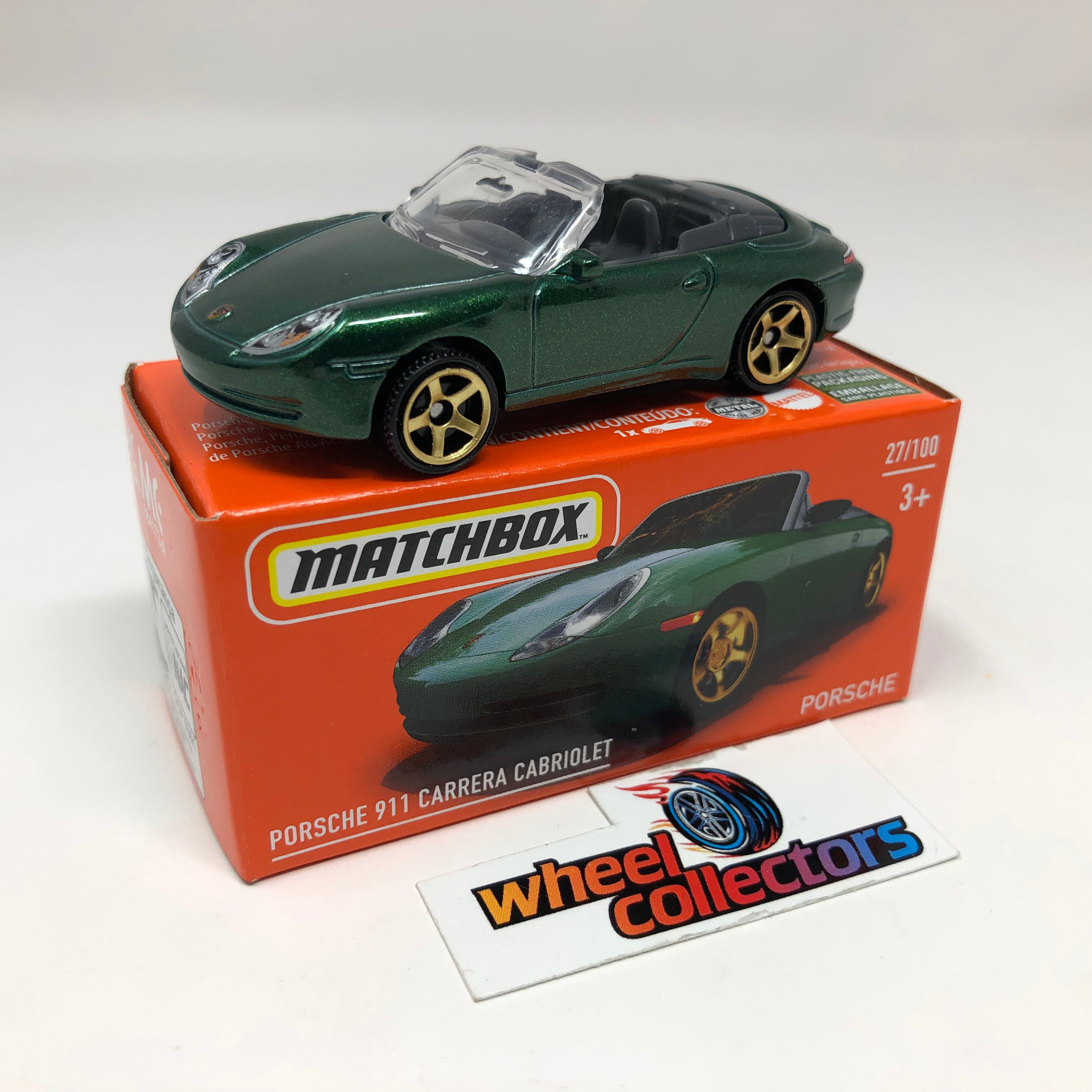 Porsche 911 Carrera Cabriolet POWER GRABS 2022 Matchbox Case B Release, Matchbox 911