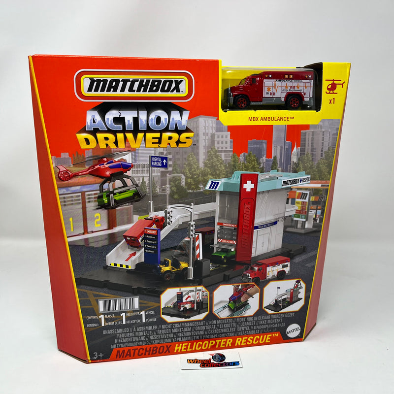Helicopter Rescue w/ Ambulance * Matchbox Action Drivers Playset