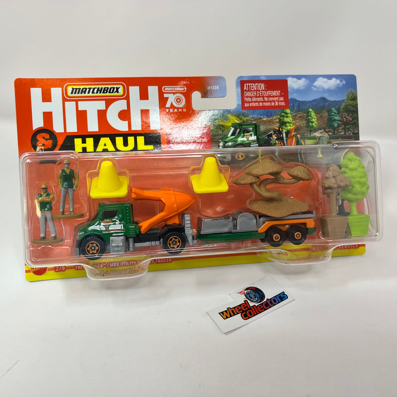 Tree Lugger / Utility Fatbed Trailer Tree Service * 2023 Matchbox Hitch & Haul