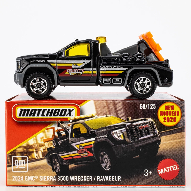 2024 GMC Sierra 3500 Wrecker #68 * 2026 Matchbox Power Grabs Case