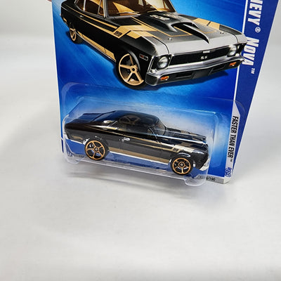 Chevy Nova #136 * BLACK * 2009 Hot Wheels